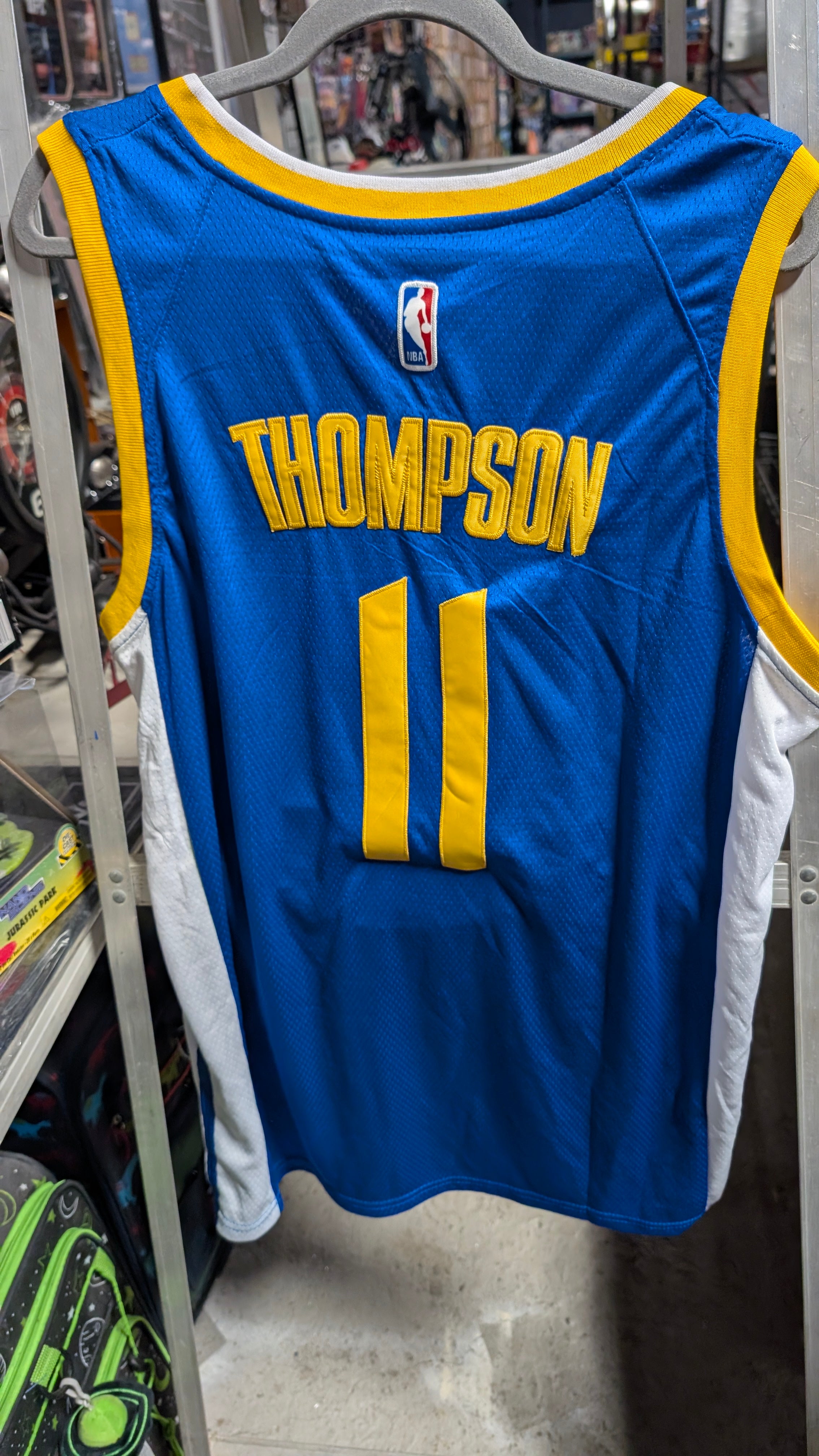 Nike Golden State Warriors Klay Thompson Number 11 Blue NBA Jersey Size 50 Pro