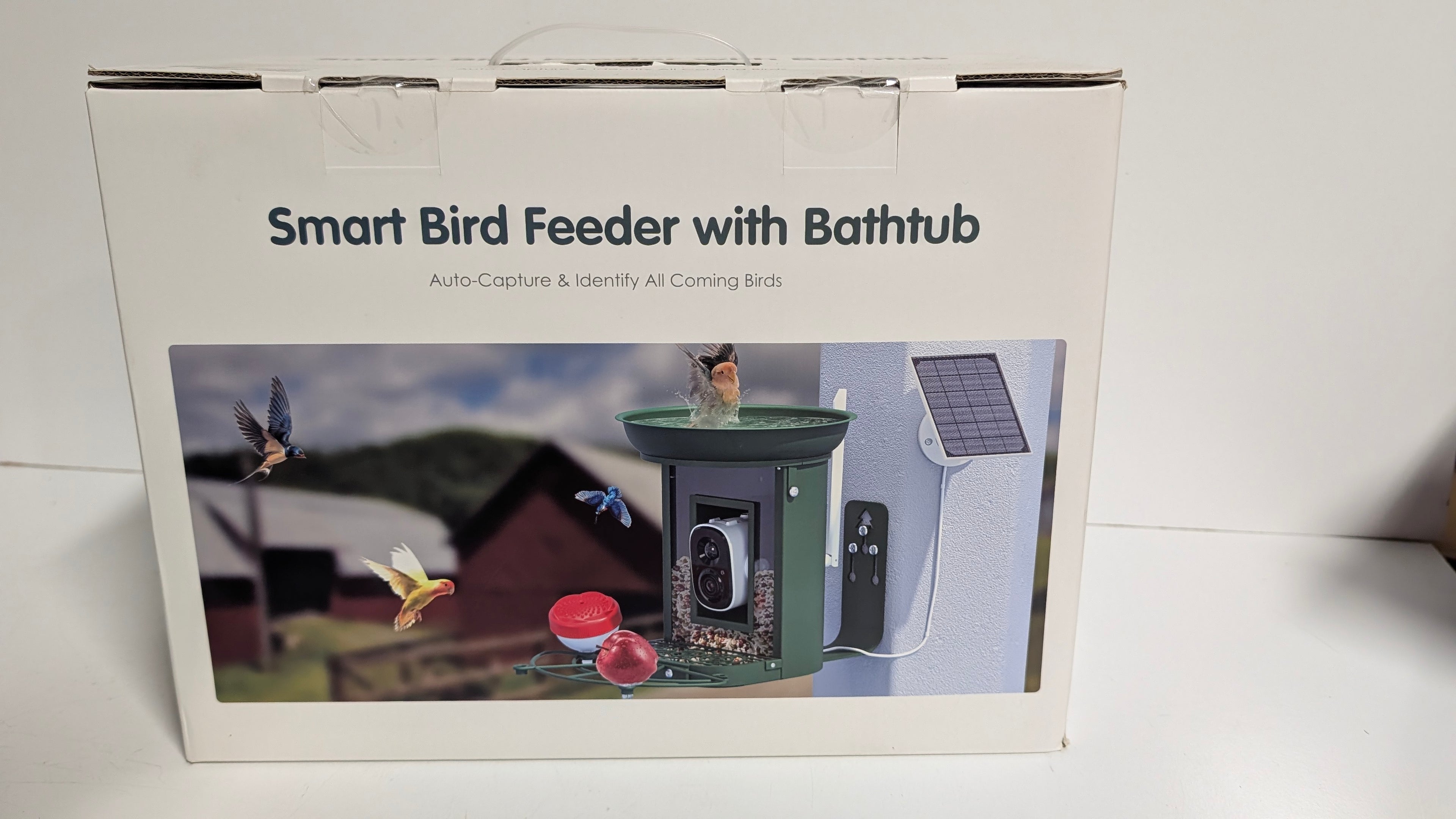 Smart Bird Feeder Camera NO10B With Bathtub 2K WiFi Outdoor Solar New In Box
