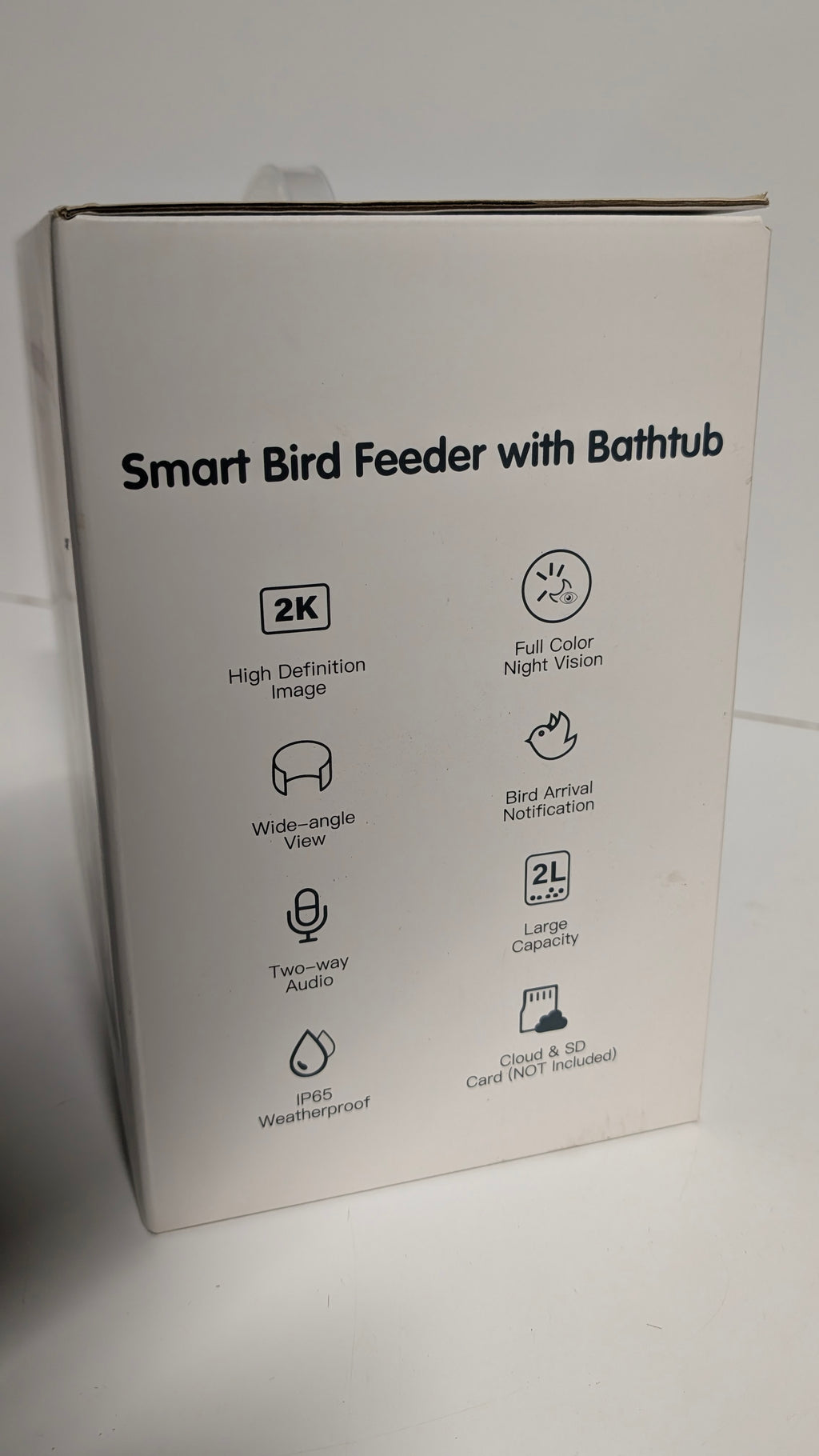 Smart Bird Feeder Camera NO10B With Bathtub 2K WiFi Outdoor Solar New In Box