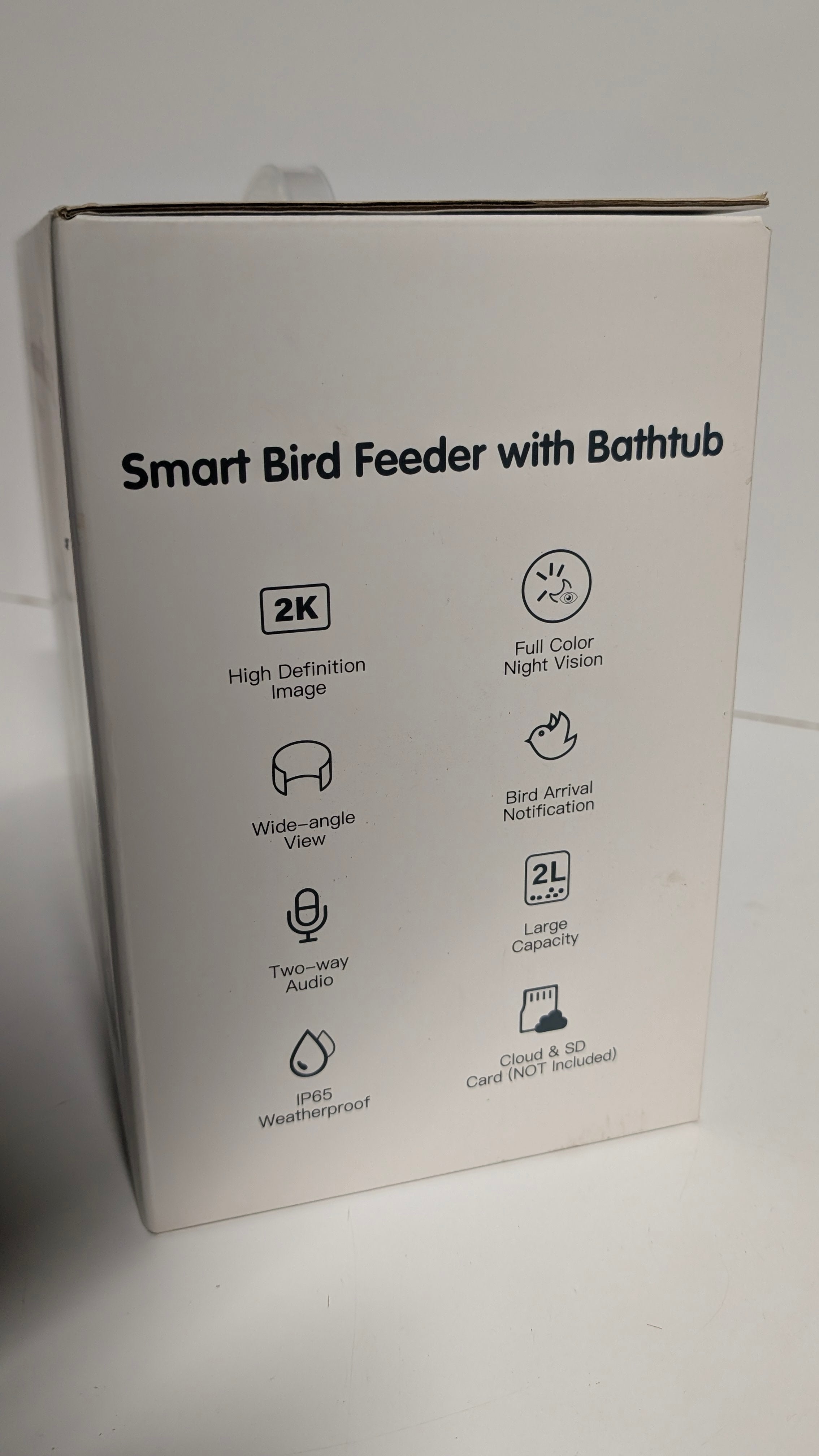 Smart Bird Feeder Camera NO10B With Bathtub 2K WiFi Outdoor Solar New In Box