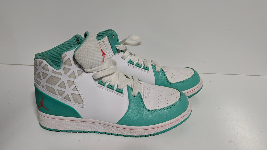 Nike Air Jordan 1 Mid Teal White Youth Sneakers Size 6.5Y Collectible Retro