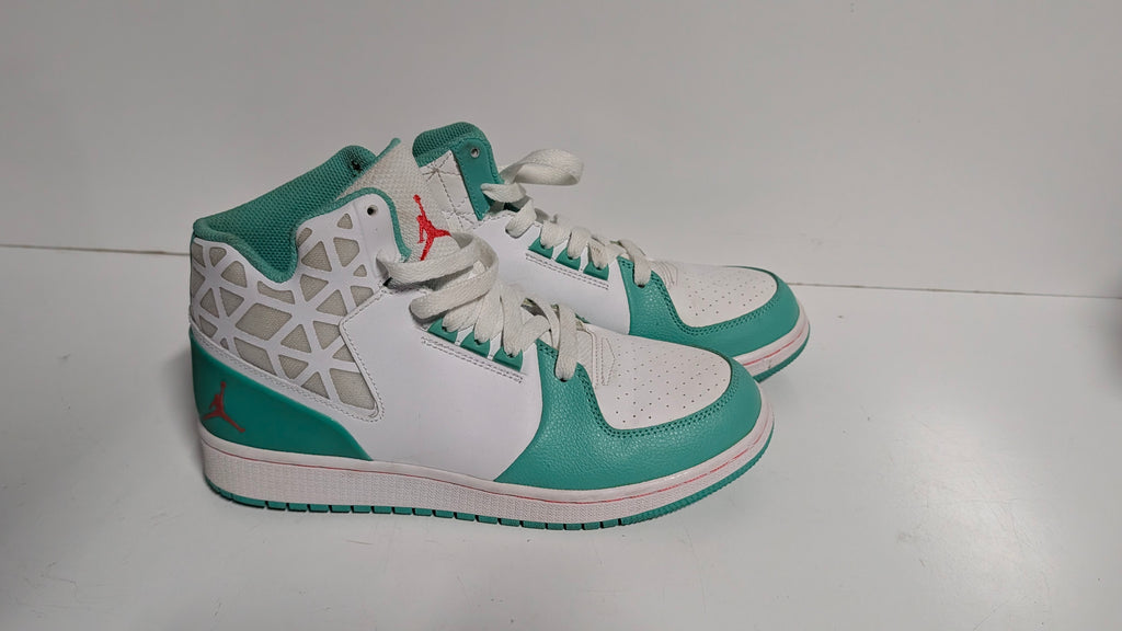 Nike Air Jordan 1 Mid Teal White Youth Sneakers Size 6.5Y Collectible Retro
