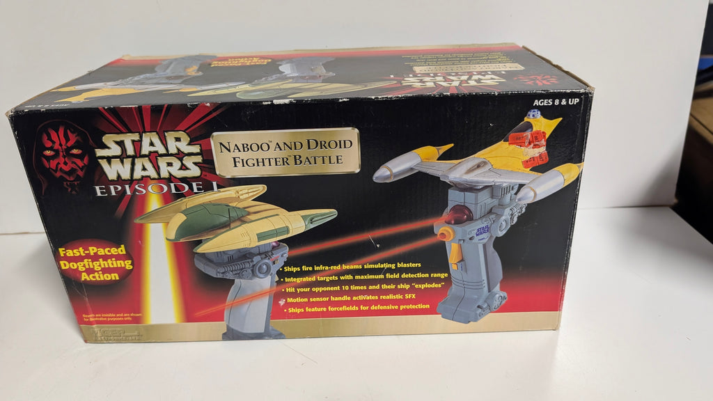 Vintage Star Wars Episode I Naboo Droid Fighter Battle Tiger Electronics Toy