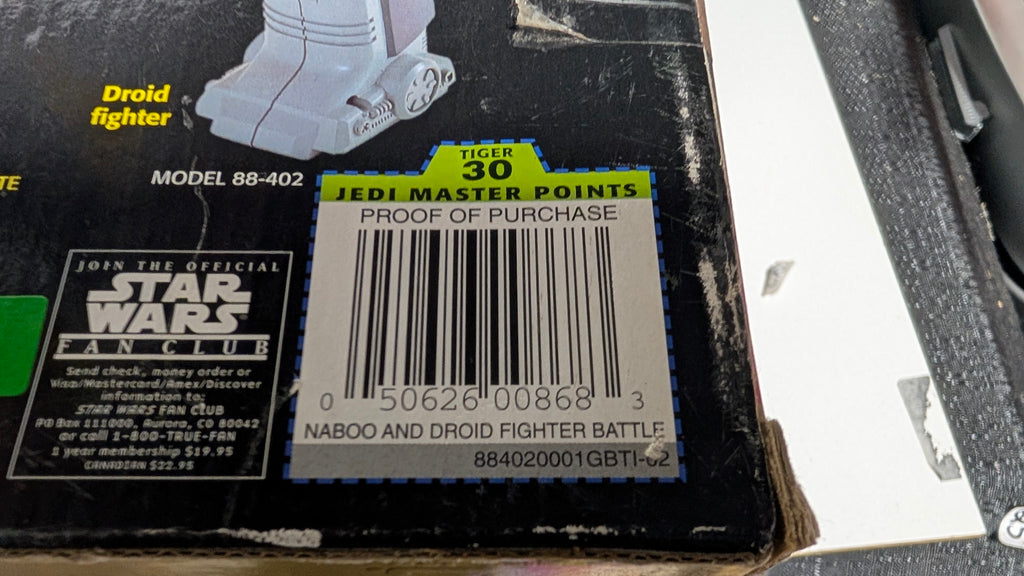 Vintage Star Wars Episode I Naboo Droid Fighter Battle Tiger Electronics Toy