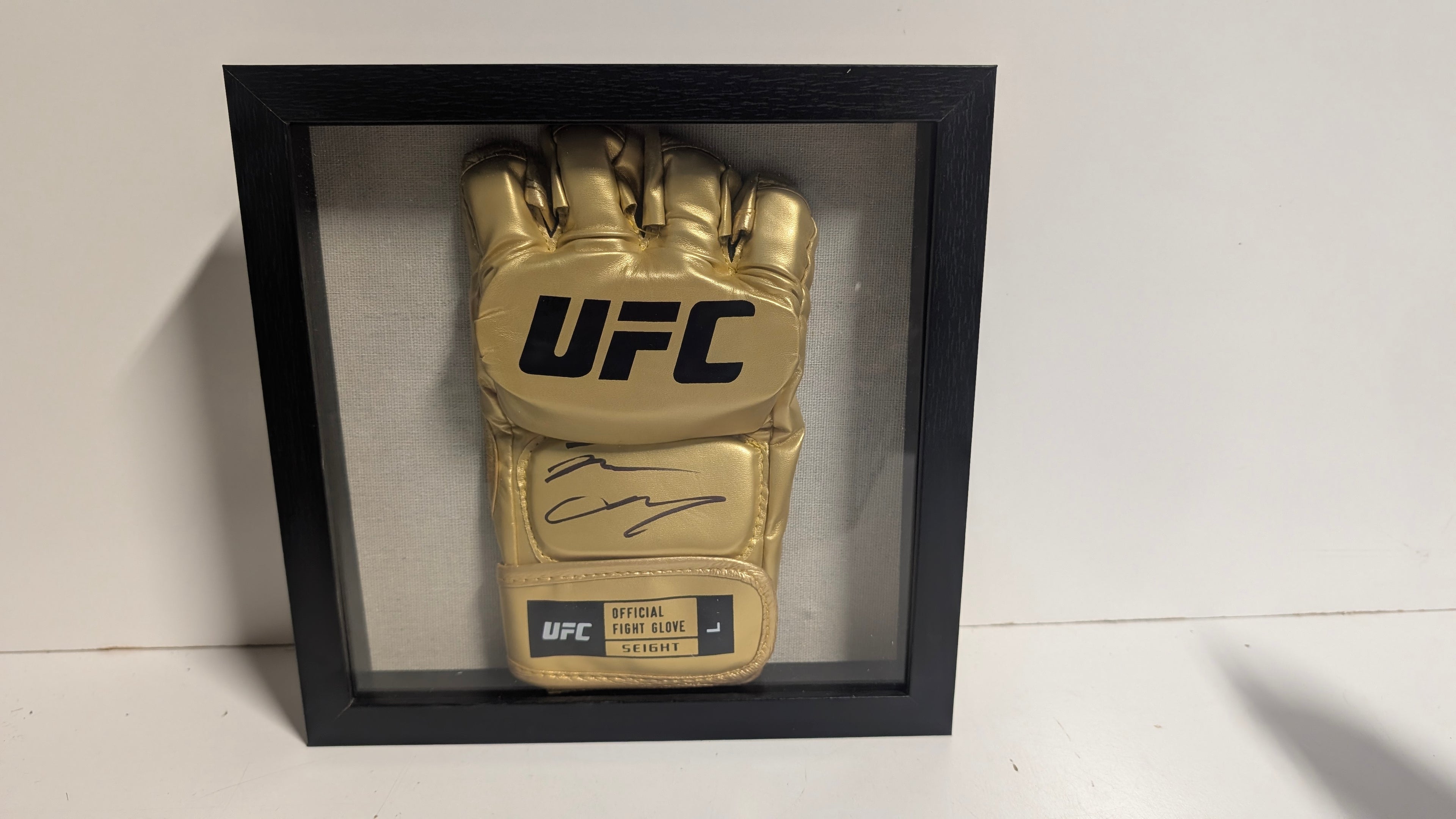 Nate Diaz UFC Gold Fight Glove Signed Autograph Framed Display Collectible Item