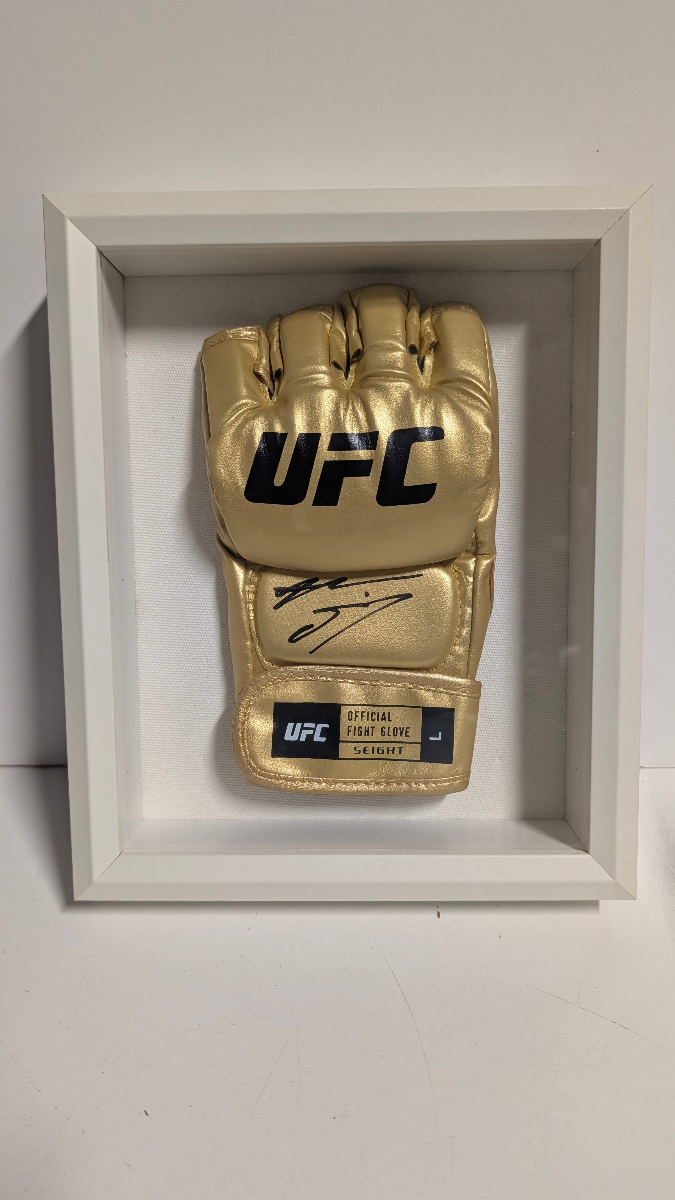 Nate Diaz UFC Gold Fight Glove Signed Autograph Framed Display Collectible