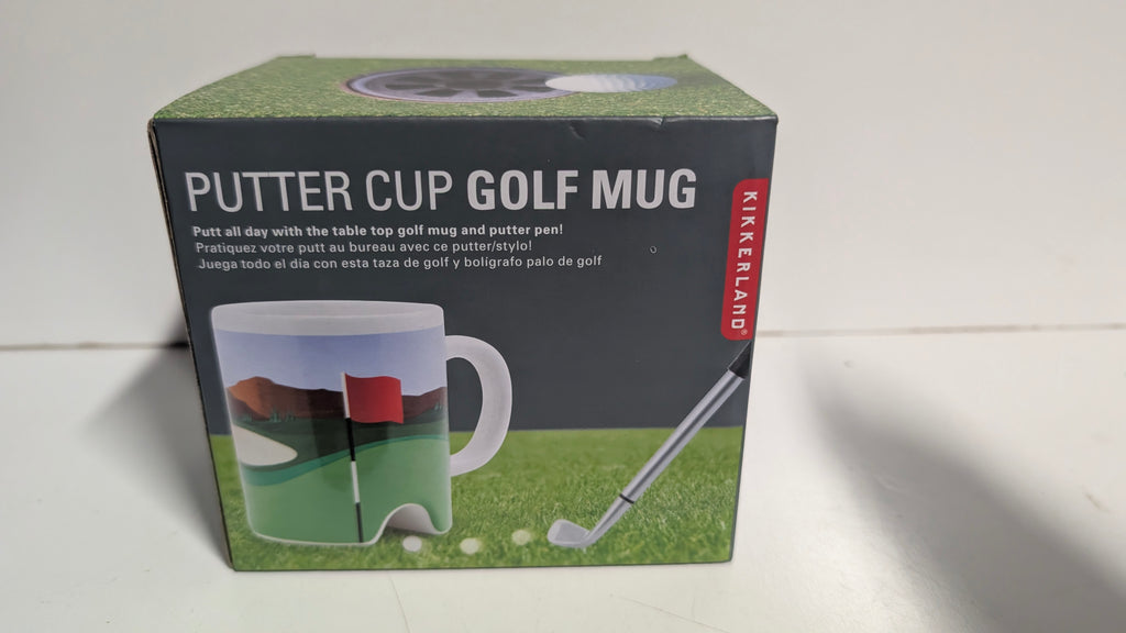 Kikkerland Putter Cup Golf Mug Tabletop Putting Game Coffee Mug