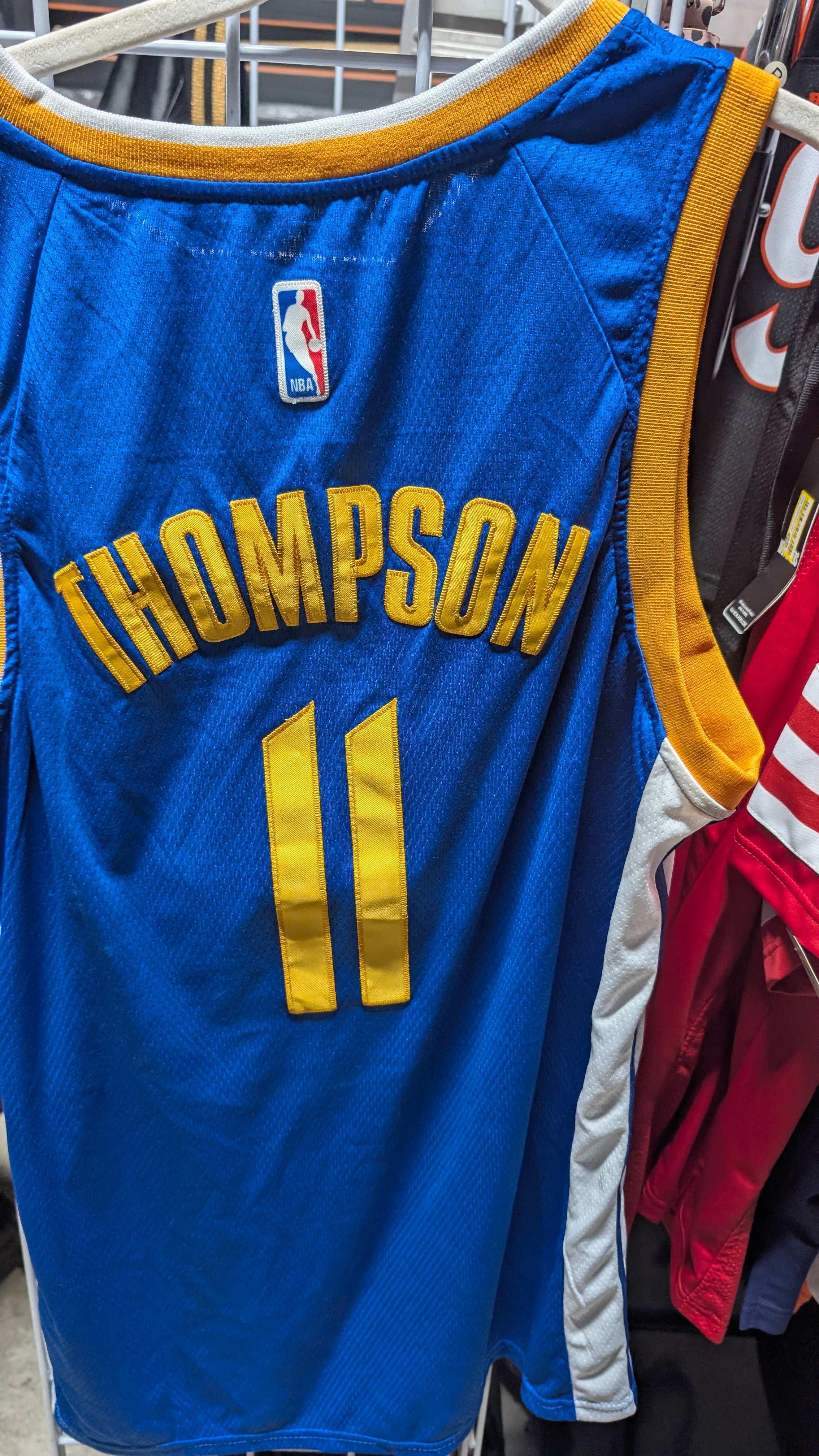 Nike Golden State Warriors Klay Thompson 11 Swingman NBA Jersey Size 50 Blue