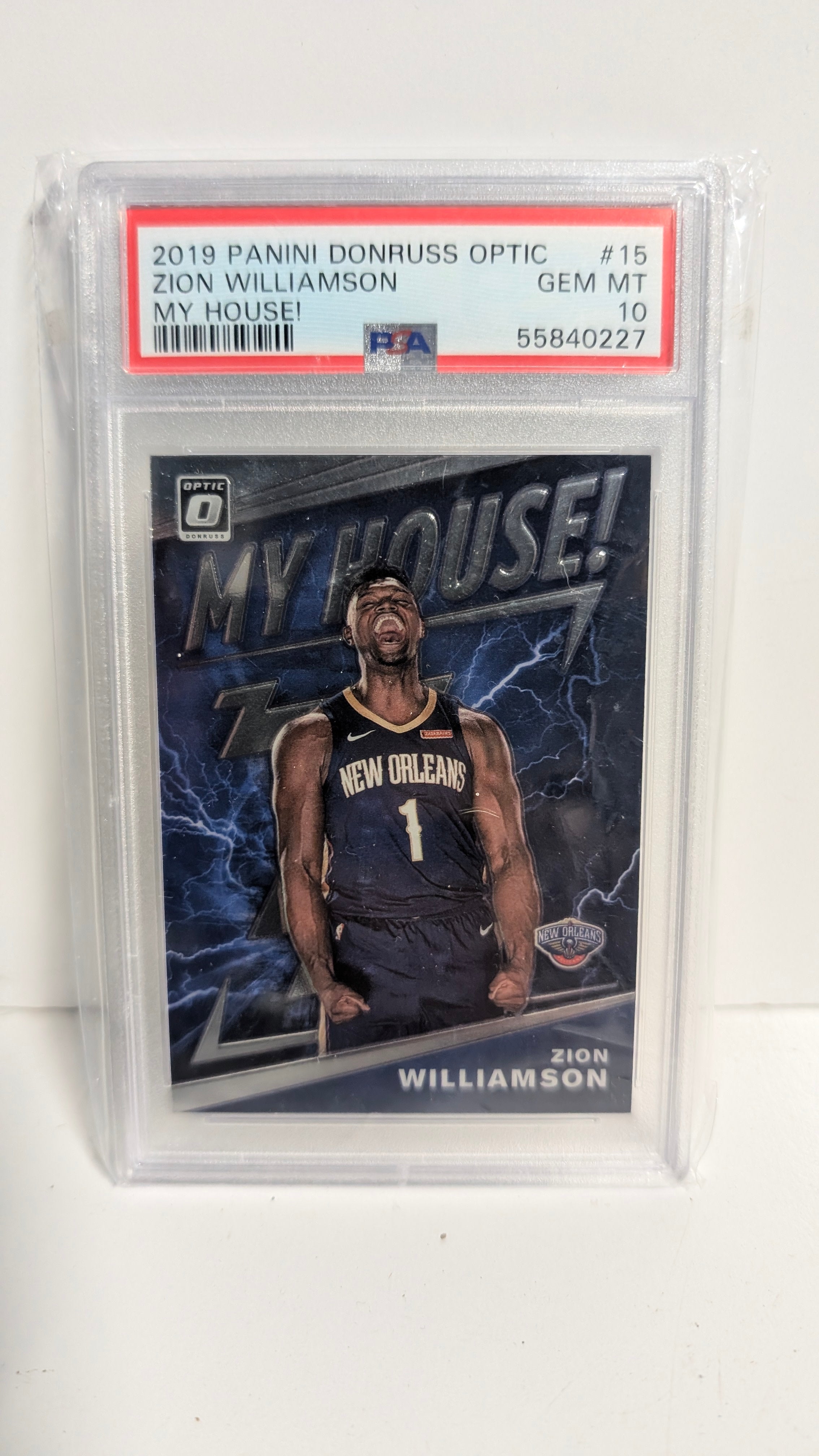 2019 Panini Donruss Optic Zion Williamson My House PSA 10 Graded NBA Card