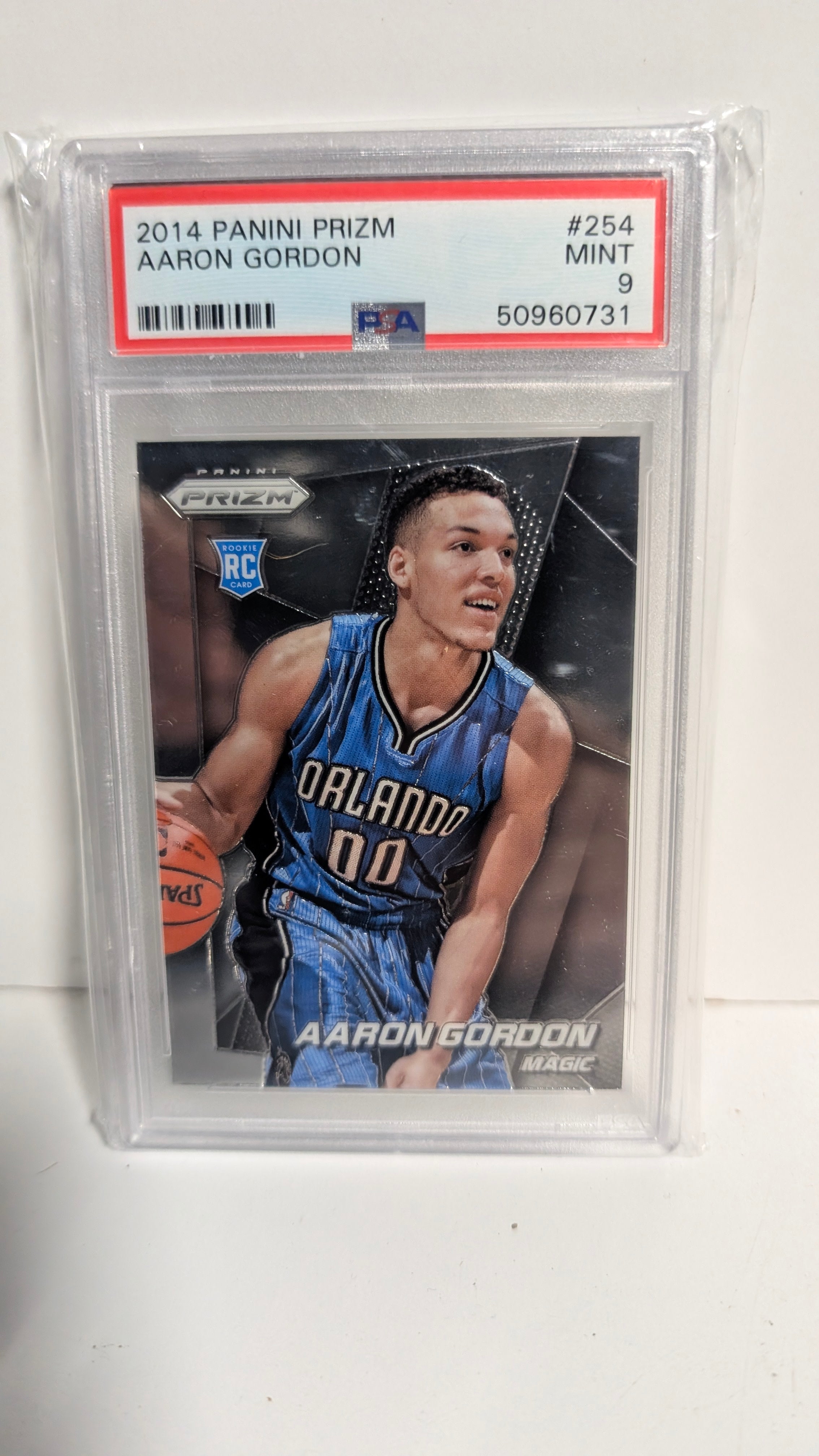 2014 Panini Prizm Aaron Gordon Rookie Card PSA 9 Graded NBA Basketball Card
