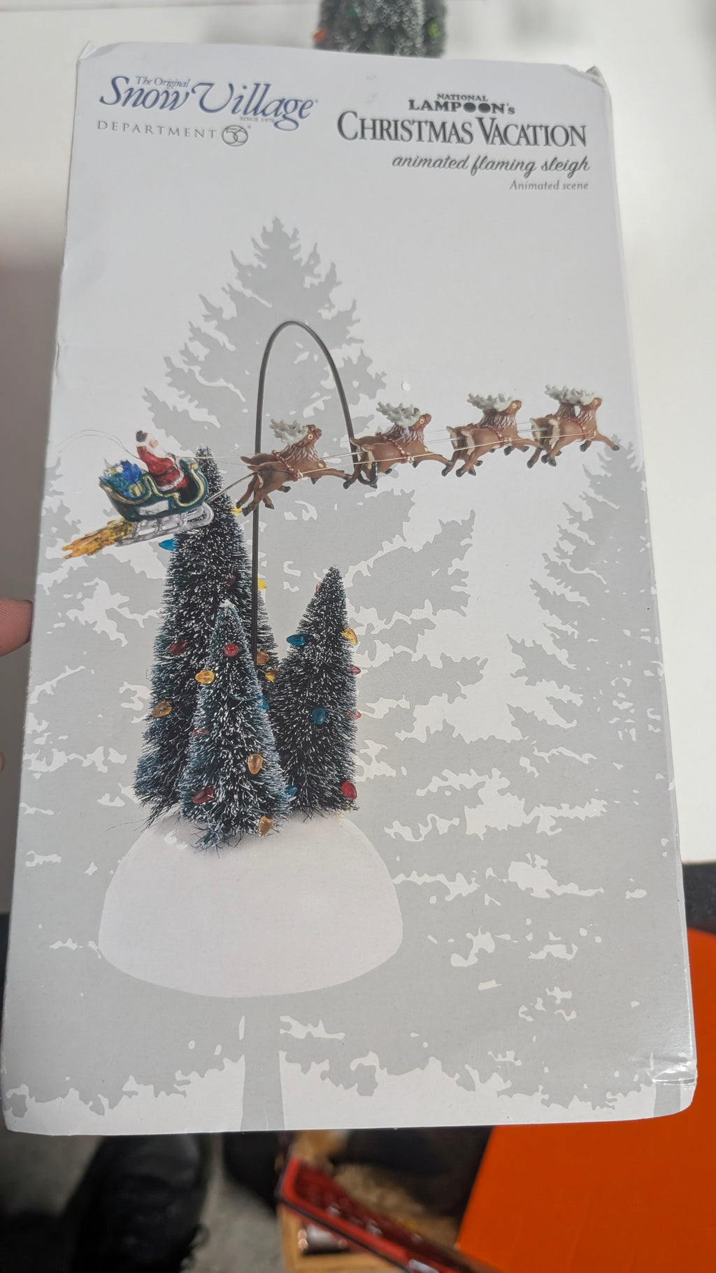 Department 56 Snow Village Animated Flaming Sleigh Christmas Display Not Working