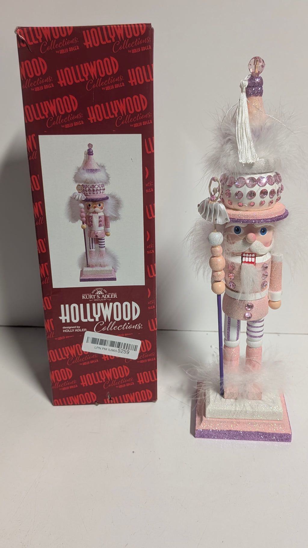 Kurt S. Adler Hollywood Collections Pink Nutcracker Decorative Figurine