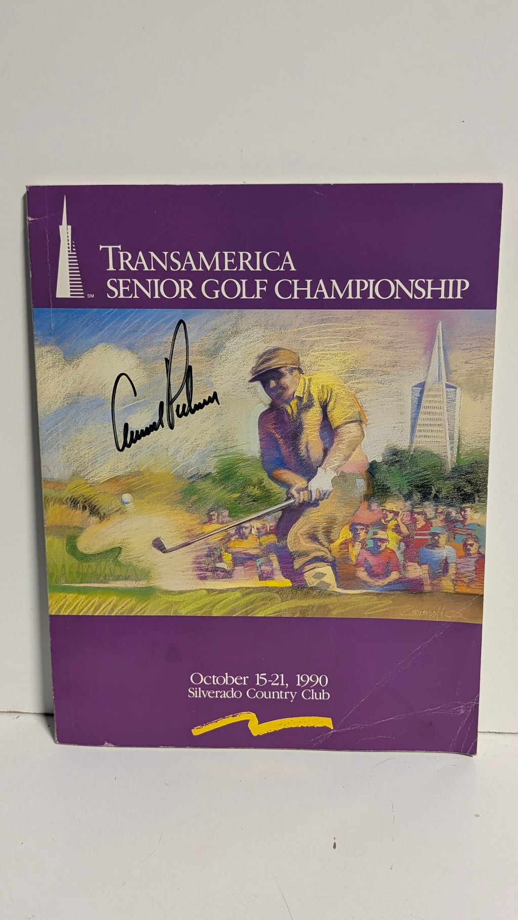 Vintage 1990 Transamerica Senior Golf Program Signed Palmer Trevino Player Pro