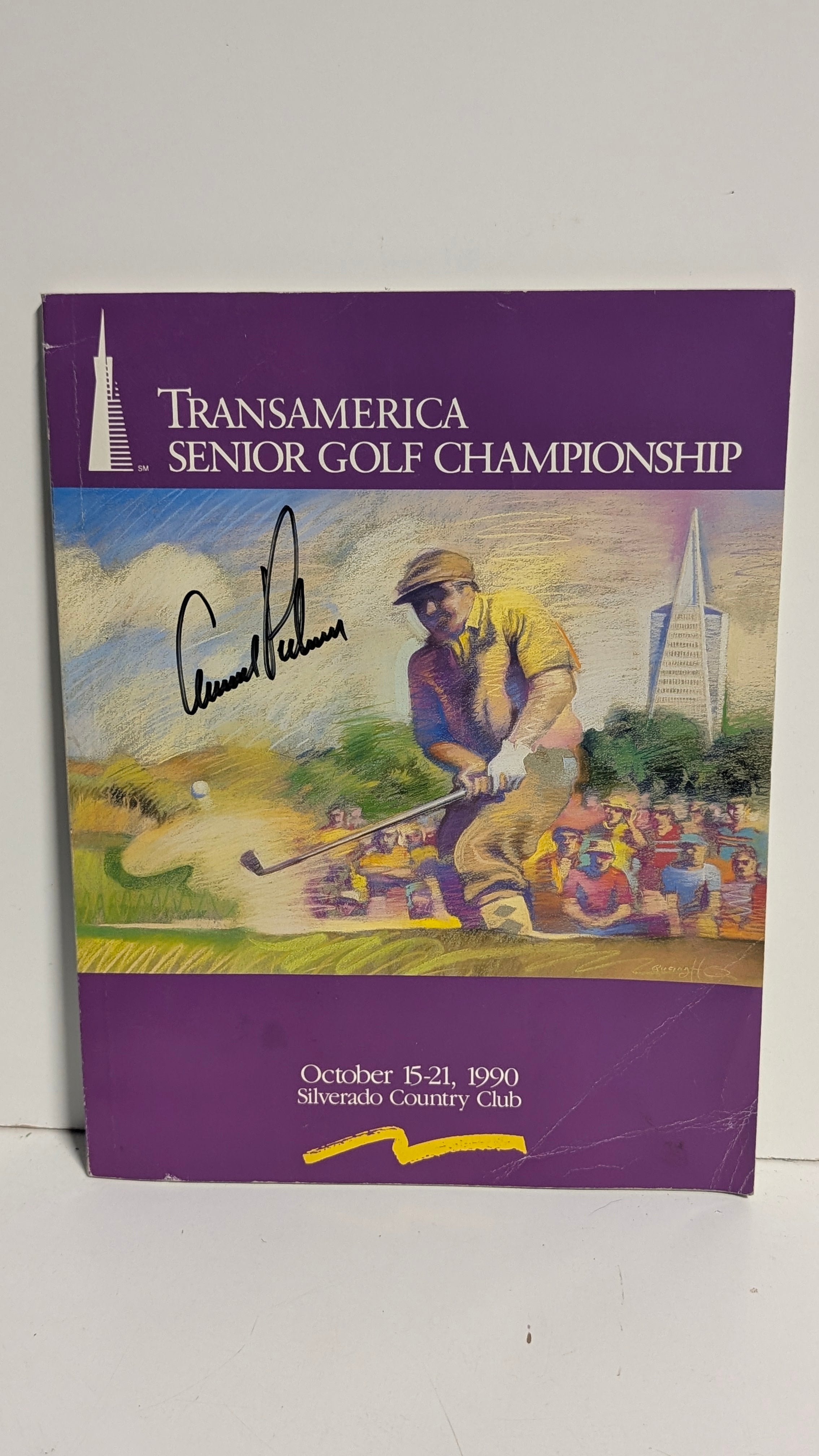 Vintage 1990 Transamerica Senior Golf Program Signed Palmer Trevino Player Pro