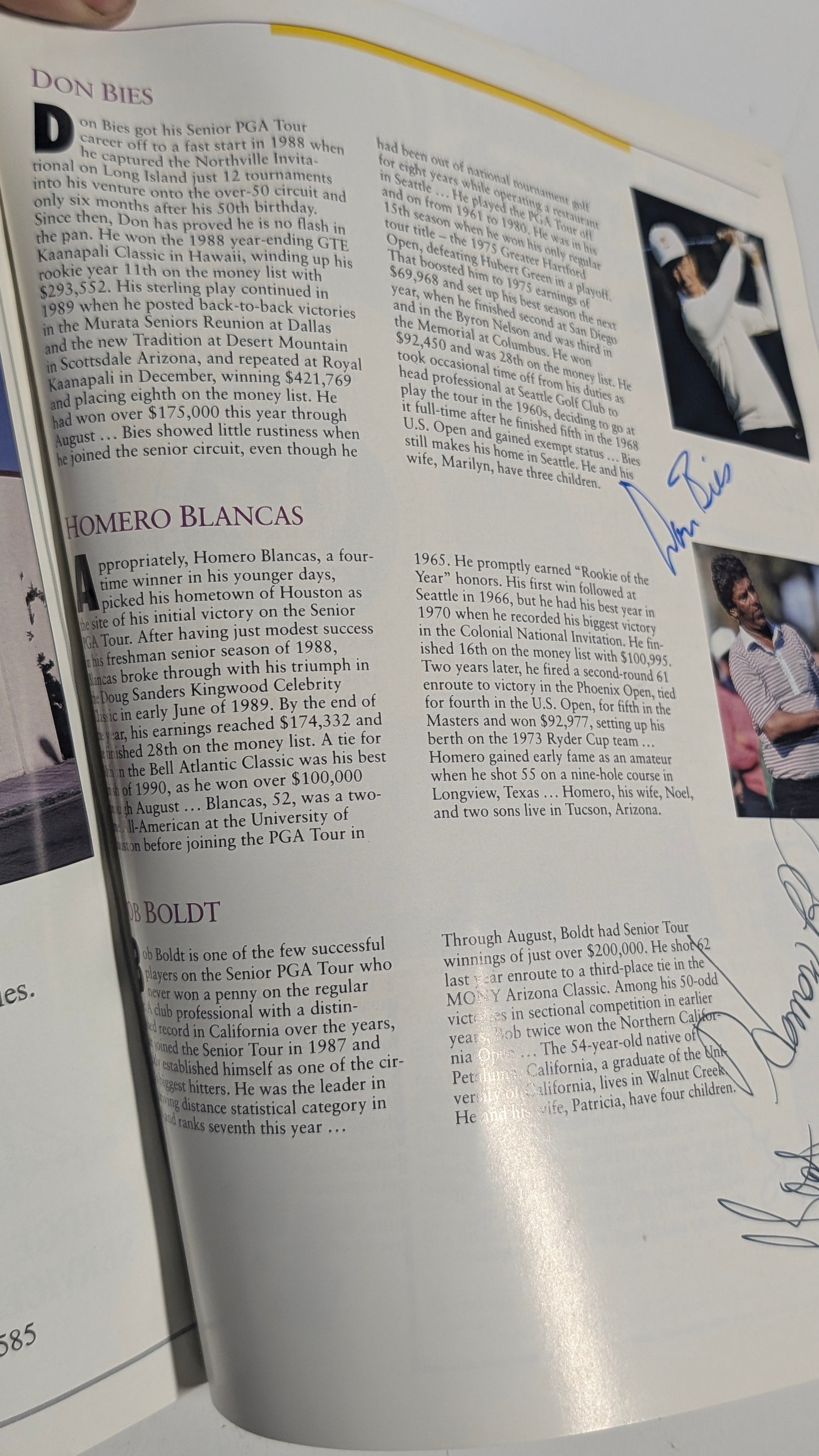 Vintage 1990 Transamerica Senior Golf Program Signed Palmer Trevino Player Pro