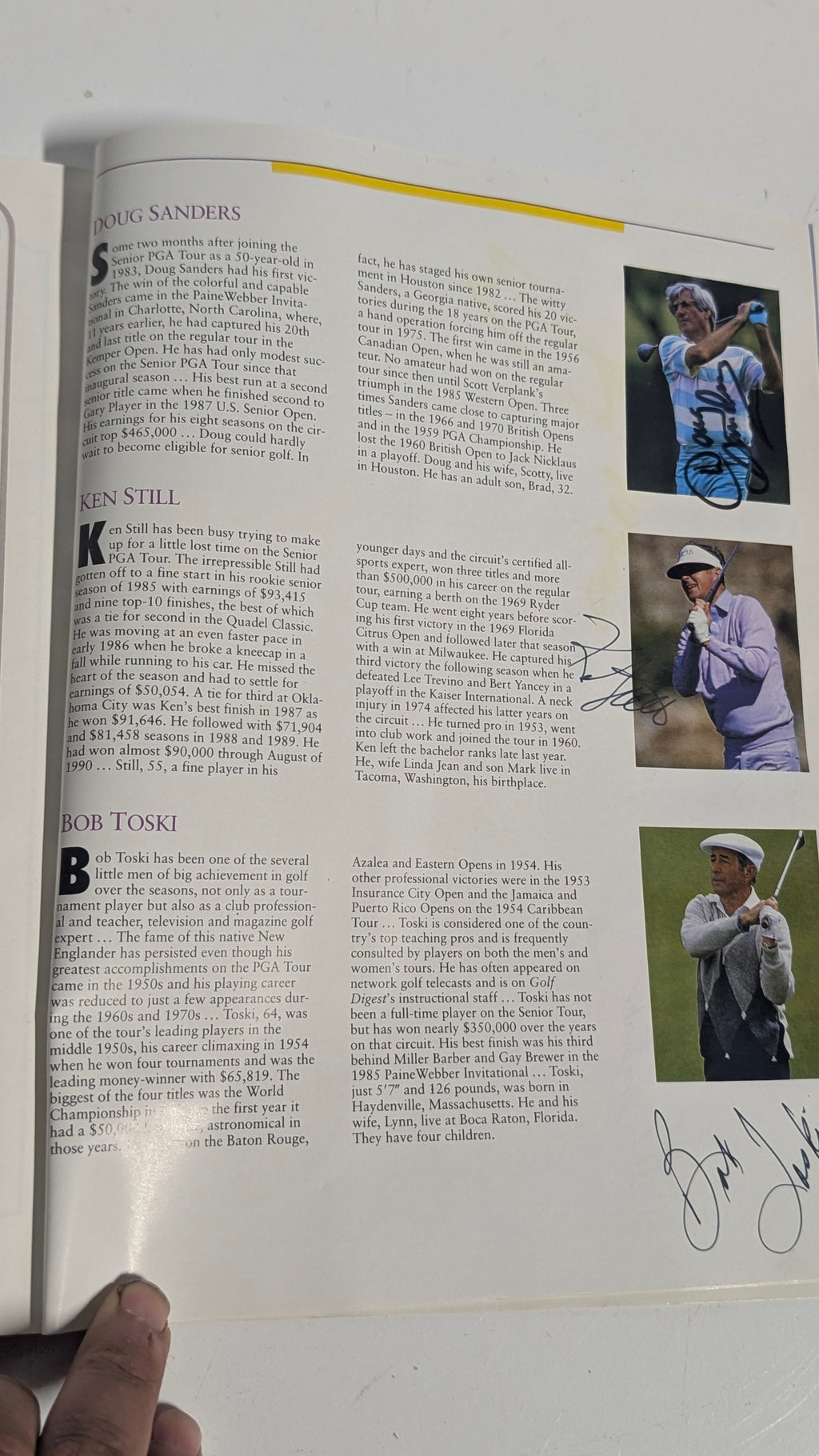 Vintage 1990 Transamerica Senior Golf Program Signed Palmer Trevino Player Pro