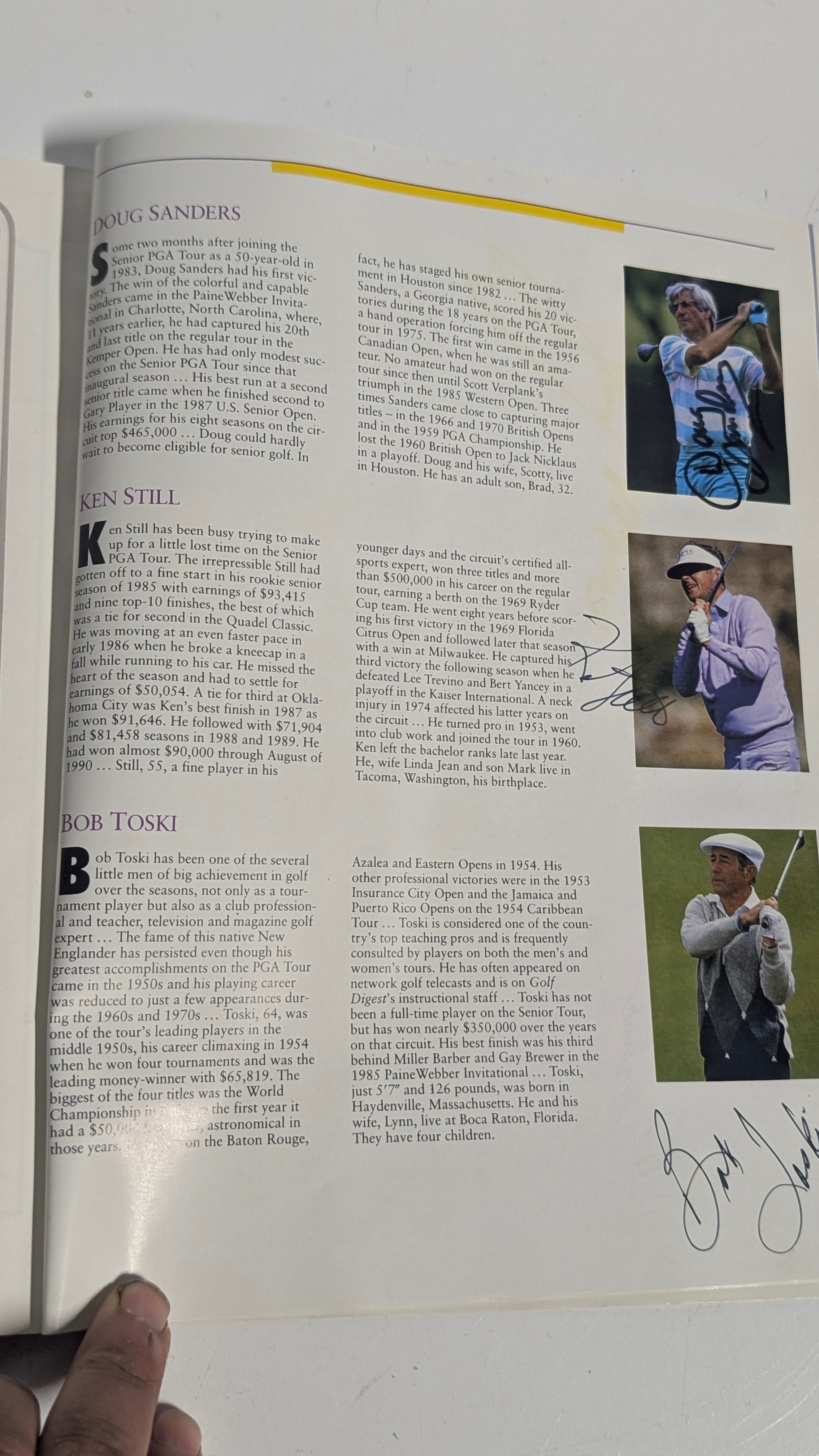 Vintage 1990 Transamerica Senior Golf Program Signed Palmer Trevino Player Pro