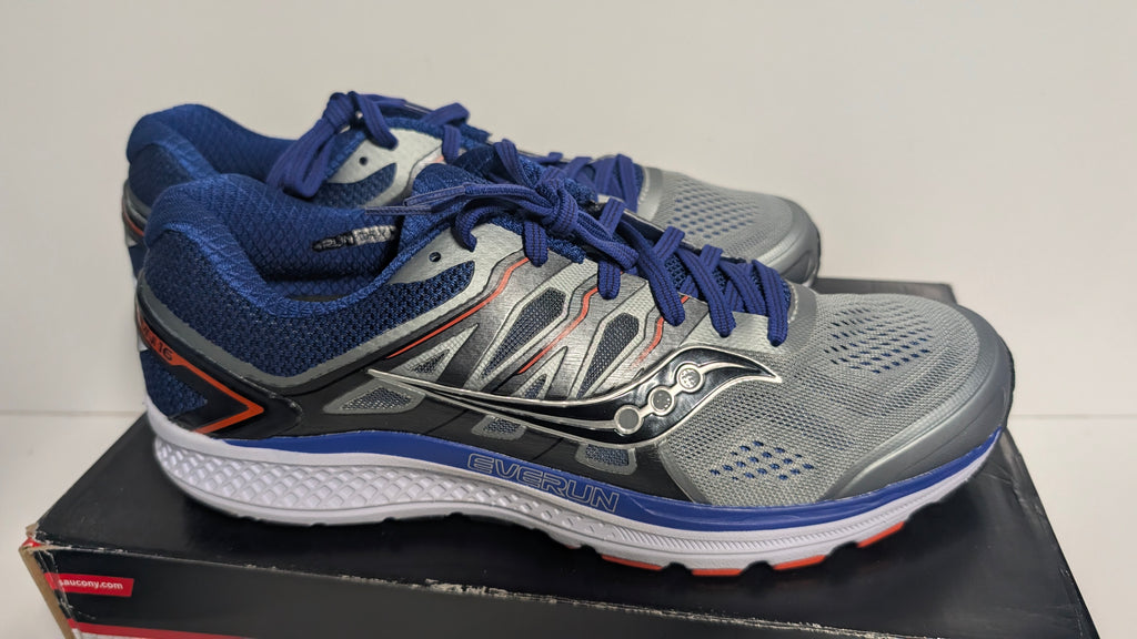 Saucony Omni 15 Everun Running Shoes Gray Blue Mens Size 12 New In Box Stability