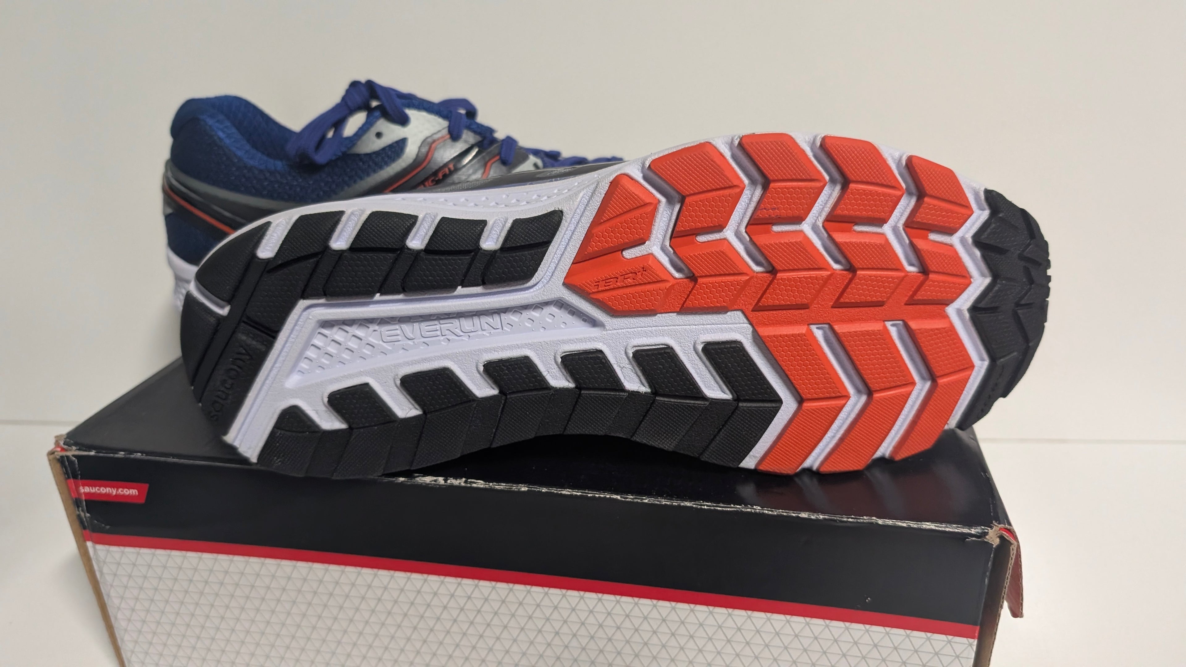 Saucony Omni 15 Everun Running Shoes Gray Blue Mens Size 12 New In Box Stability