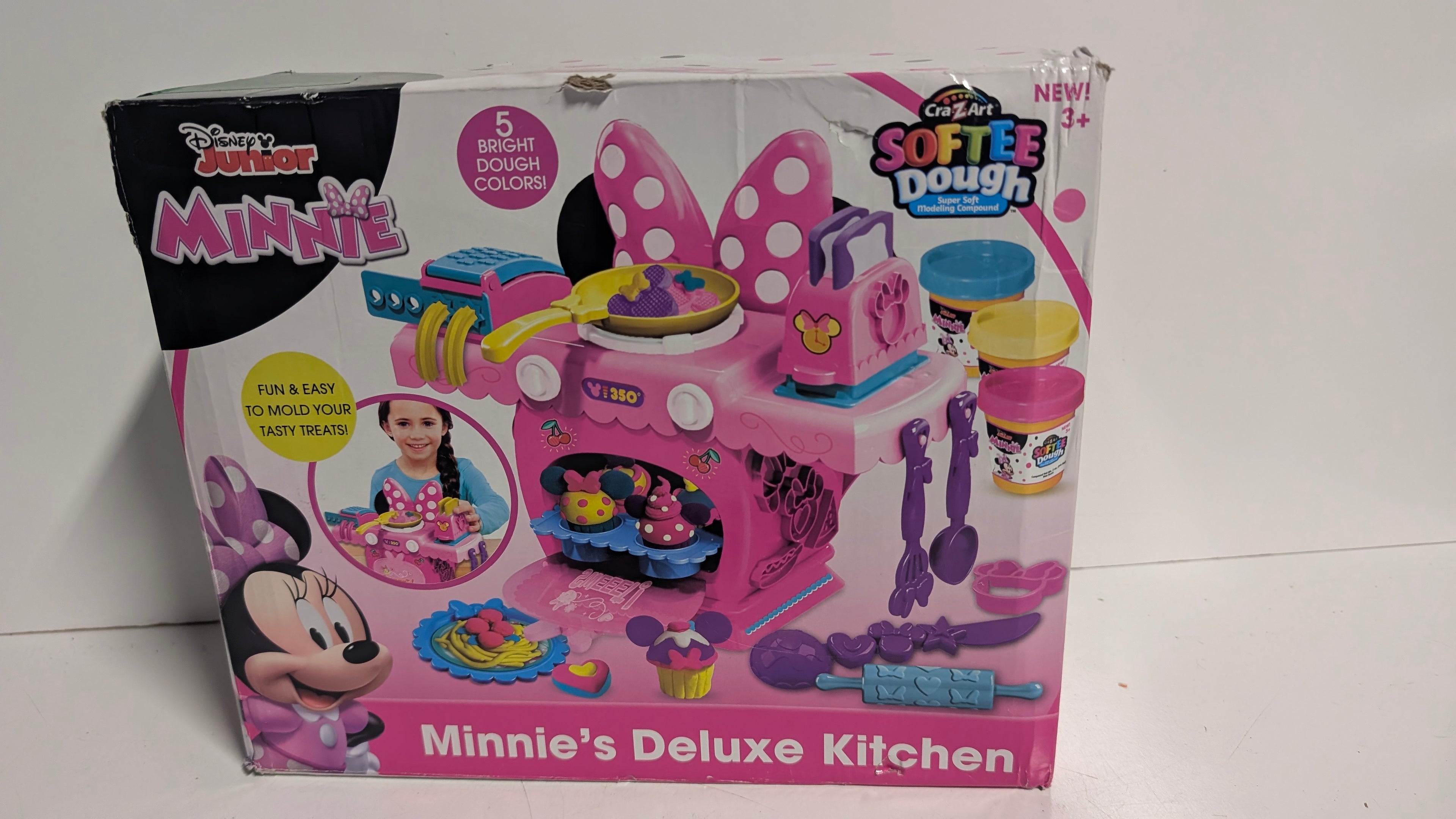 Disney Junior Minnie Deluxe Kitchen Soft Dough Playset Kids Toy Cra Z Art Set