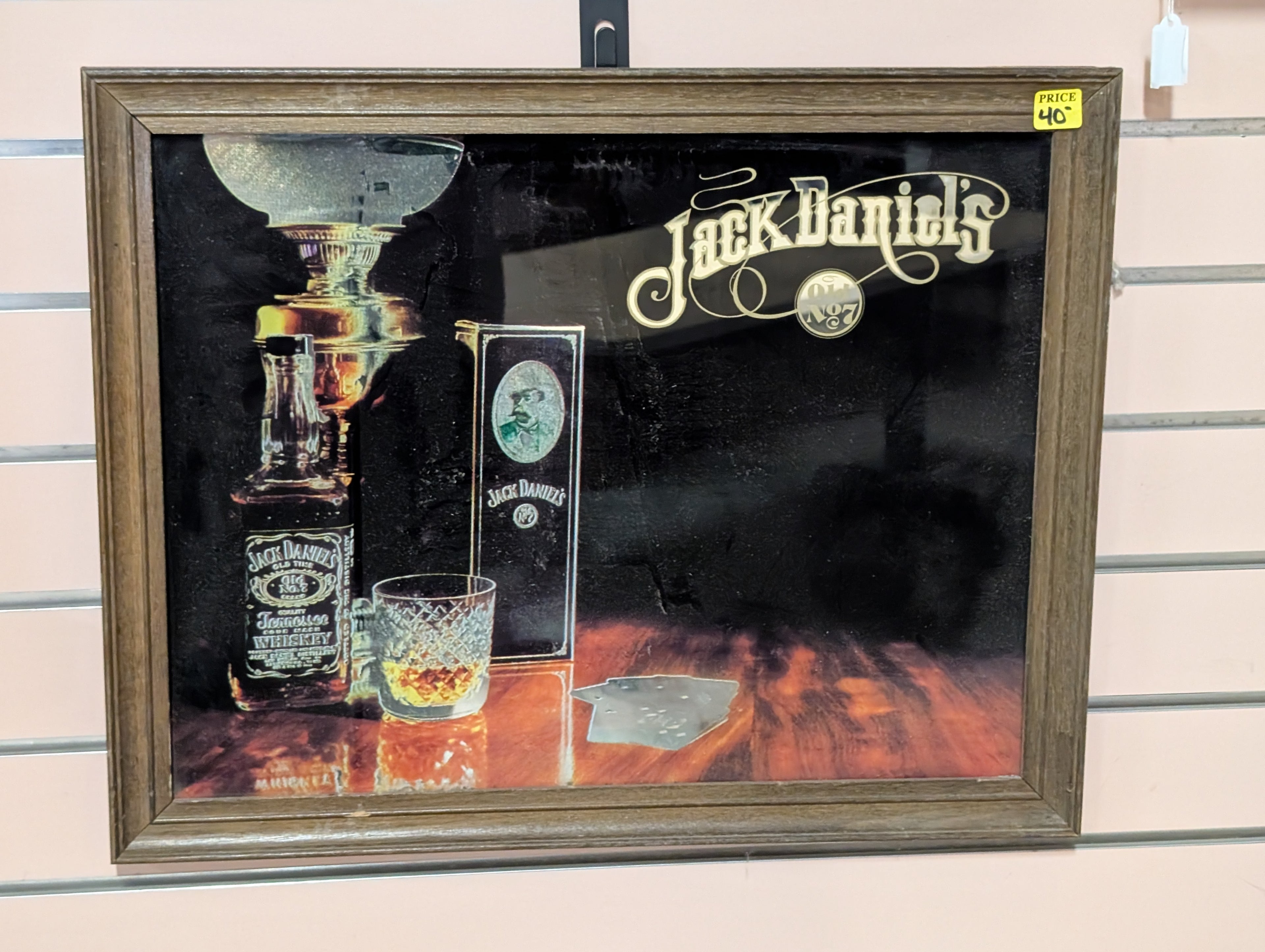Jack Daniels Old No 7 Framed Bar Art Print Whiskey Advertising Wall Decor Sign