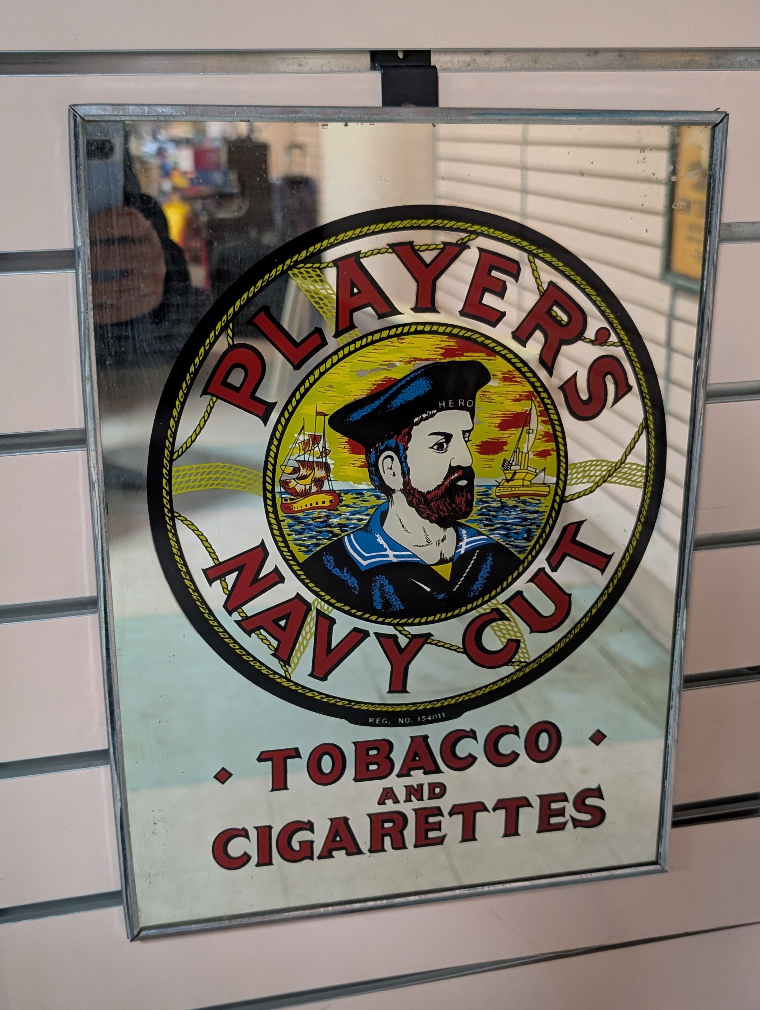 Vintage Player’s Navy Cut Tobacco And Cigarettes Advertising Mirror Sign