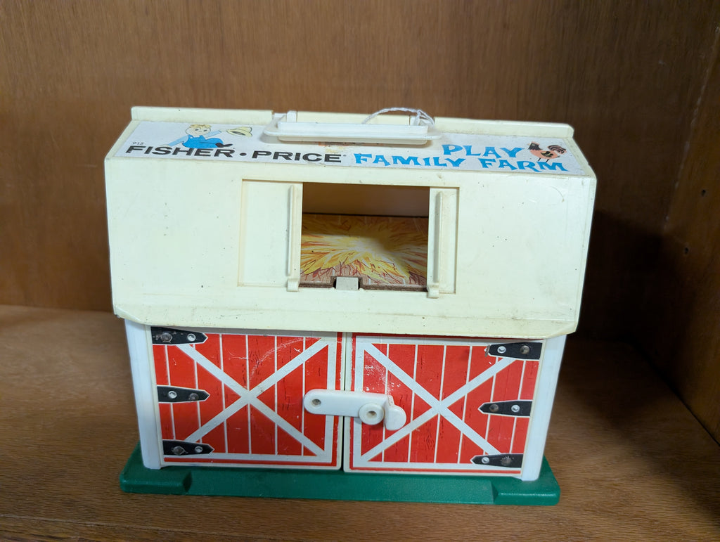 Vintage 1967 Fisher Price Play Family Farm Barn Toy Made In USA Collectible Set