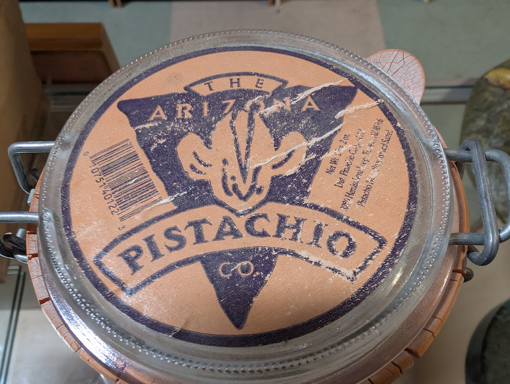 Arizona Pistachio Co Glass Clamp Lid Storage Jar Kitchen Decor Container Reuse