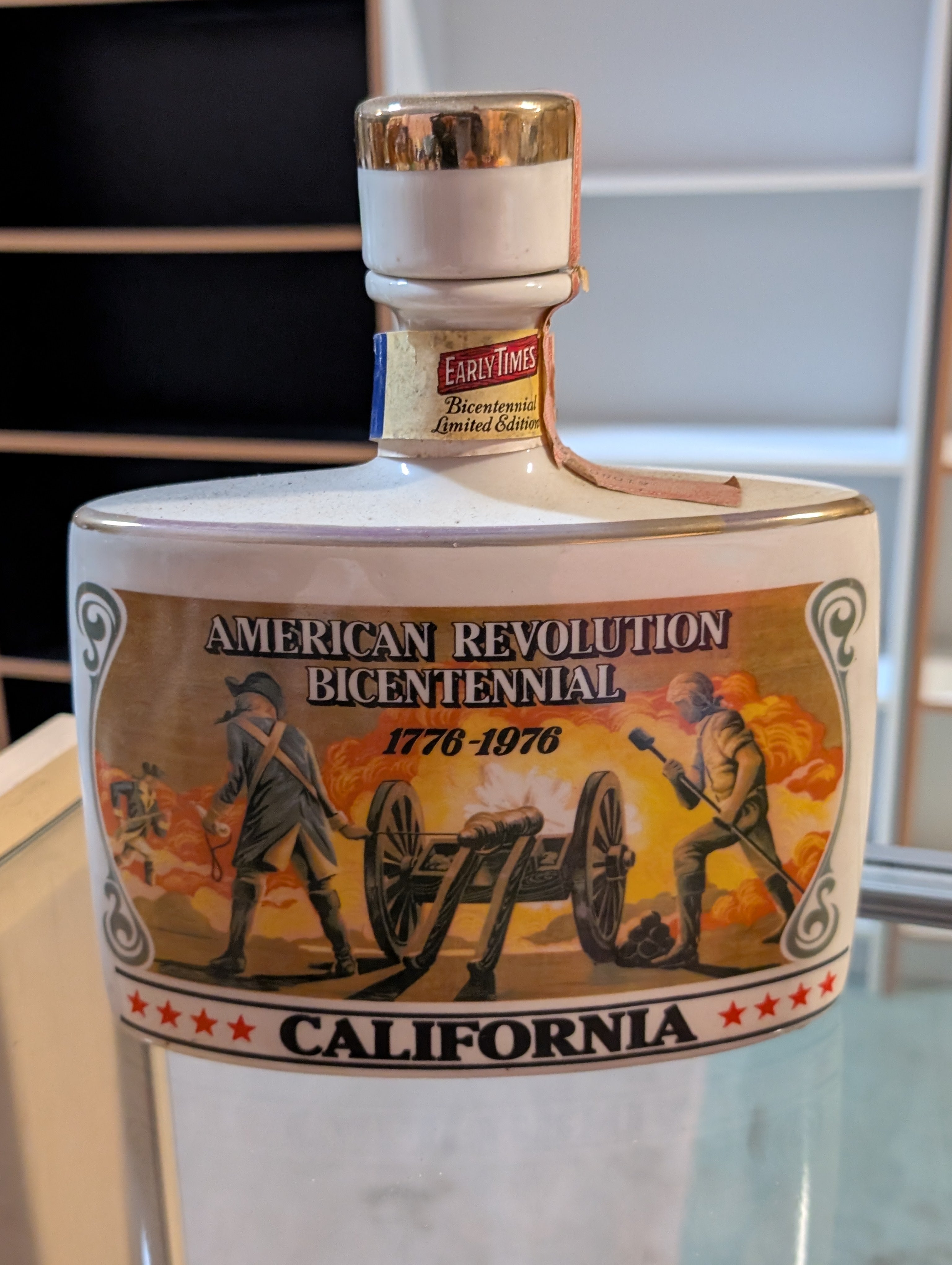 Jim Beam Early Times American Revolution Bicentennial California Whiskey Decanter