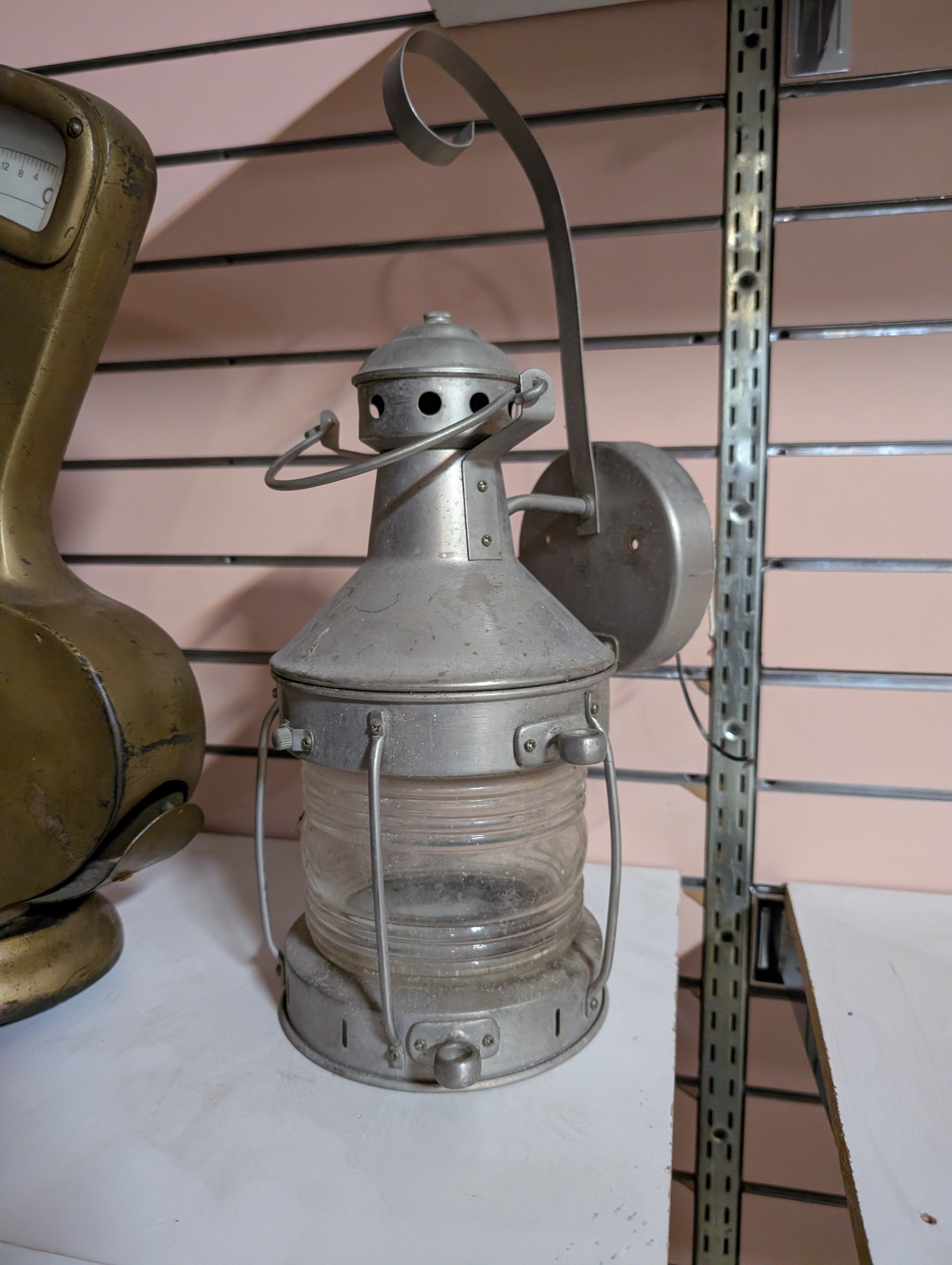 Industrial Nautical Wall Mount Lantern Metal Glass Light Fixture Home Decor