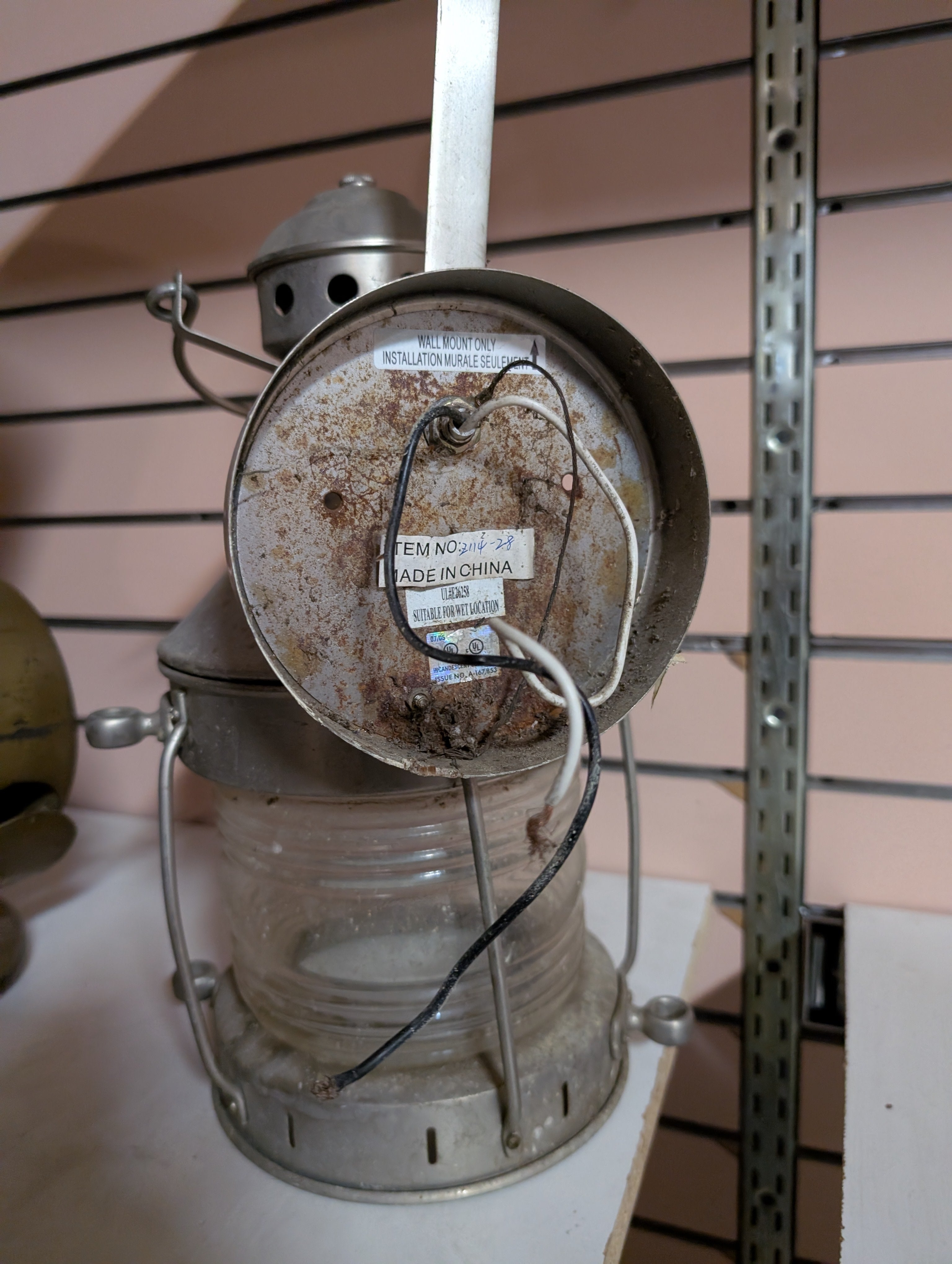Industrial Nautical Wall Mount Lantern Metal Glass Light Fixture Home Decor