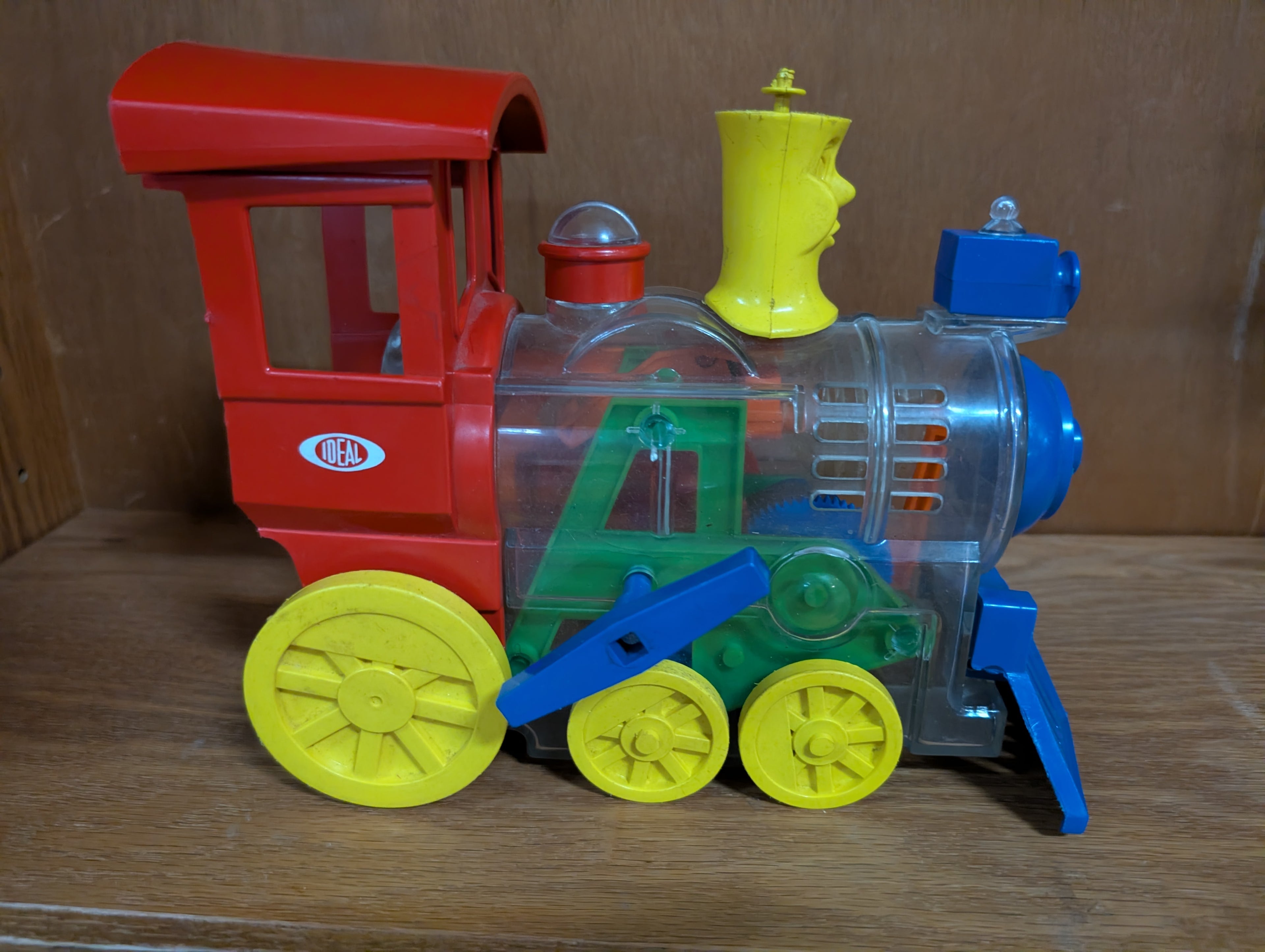 Vintage 1974 Ideal Toot Loo Locomotive Wind Up Whistling Mechanical Toy Train