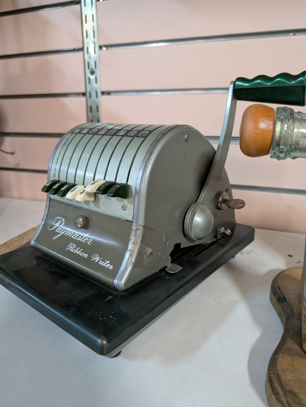 Vintage Paymaster Ribbon Writer Mechanical Check Protector Office Machine Old