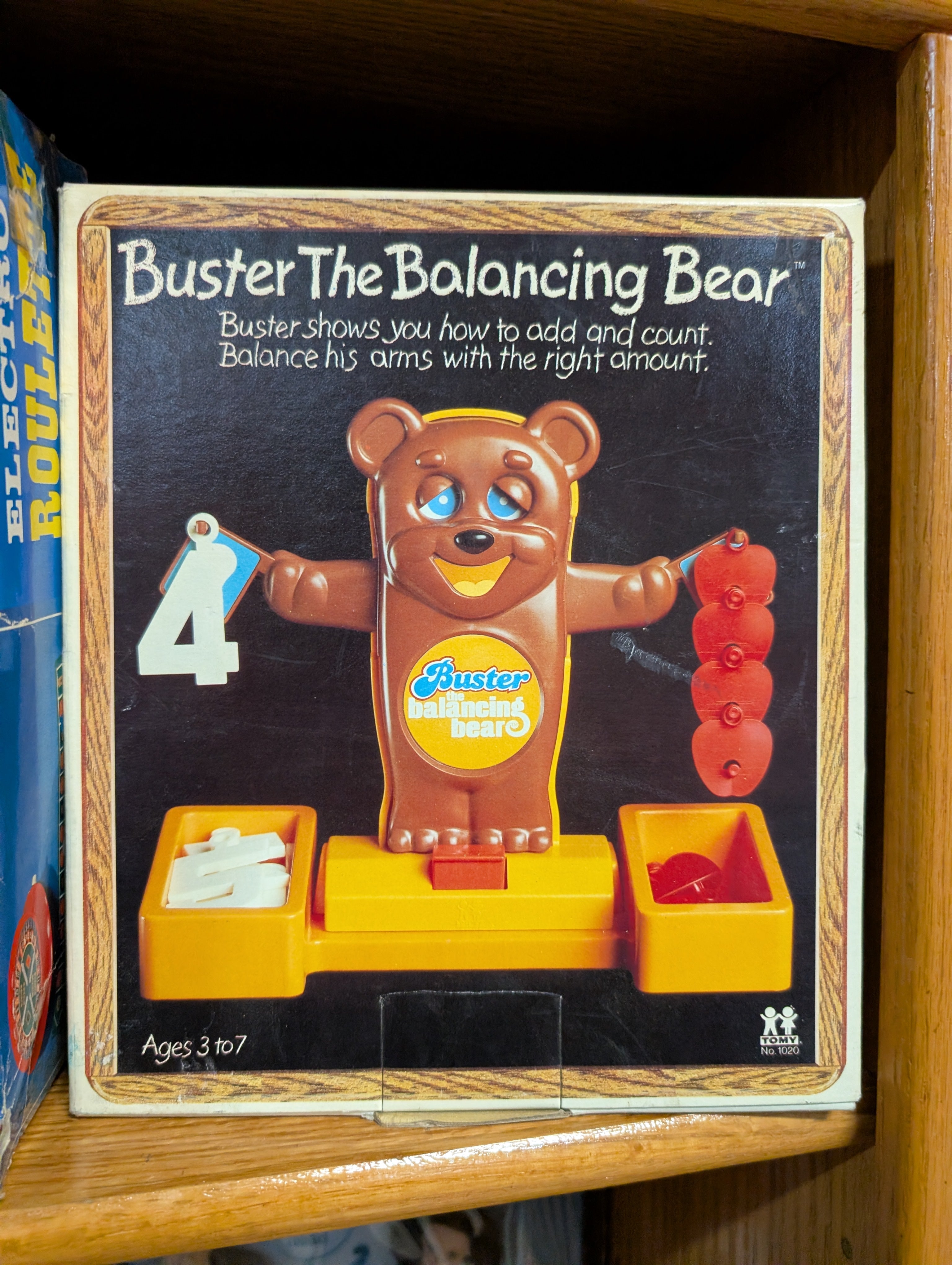 Vintage Buster The Balancing Bear TOMY Educational Math Game Boxed Toy Learning