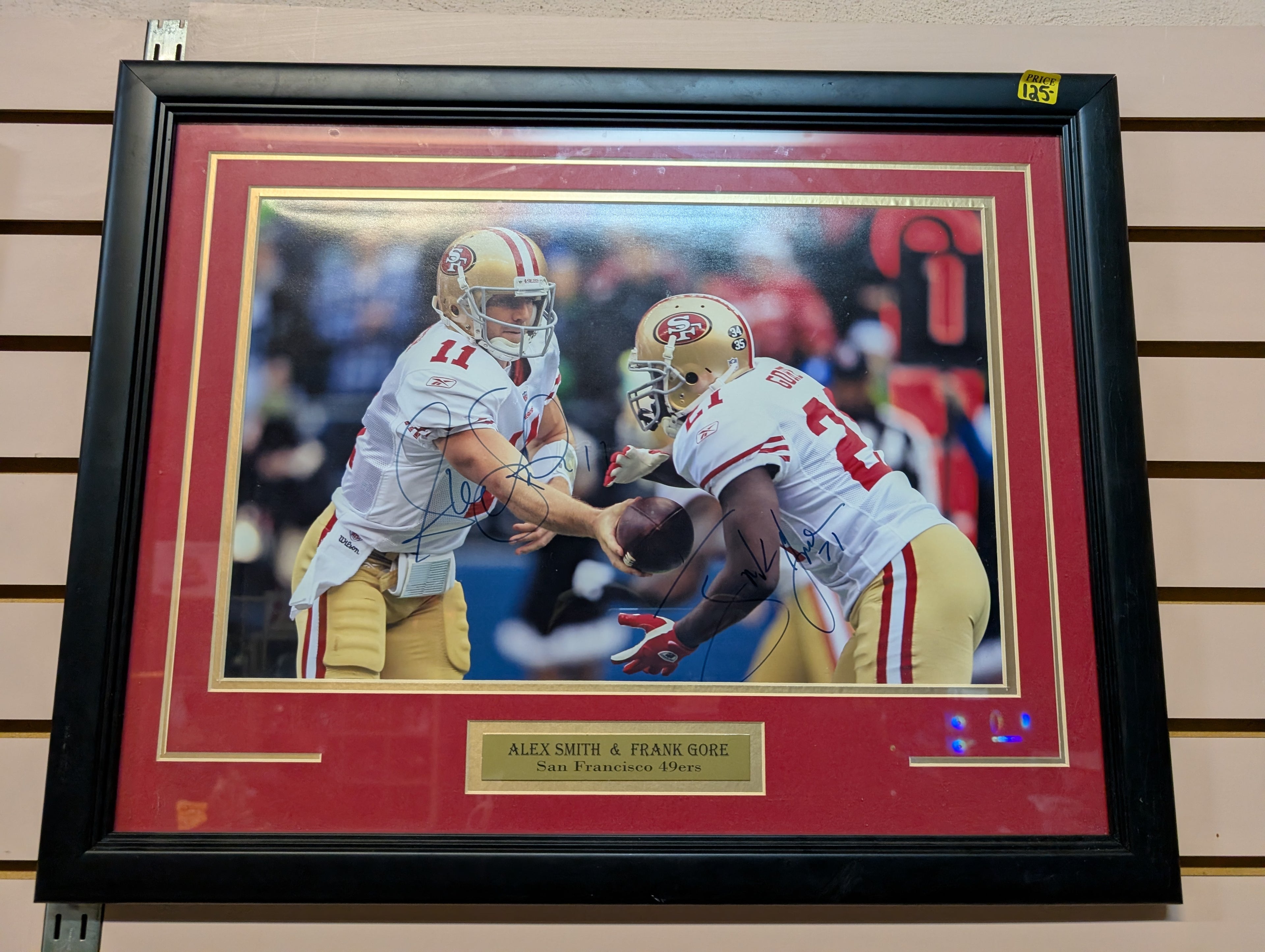 Signed Alex Smith Frank Gore San Francisco 49ers Framed Autographed Photo Art