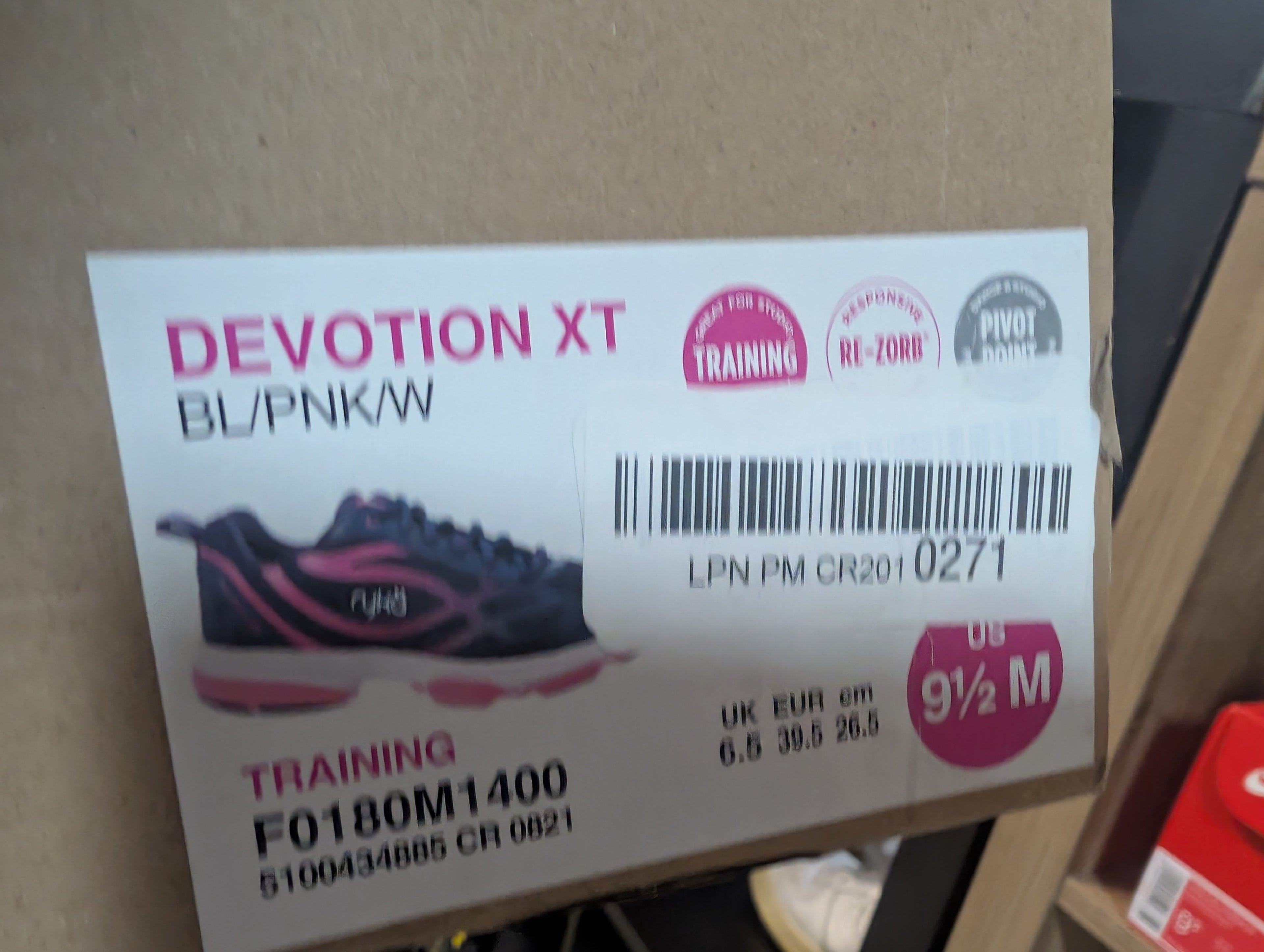 Ryka Devotion XT Womens Training Shoes Navy Pink Size 9.5M Athletic Footwear