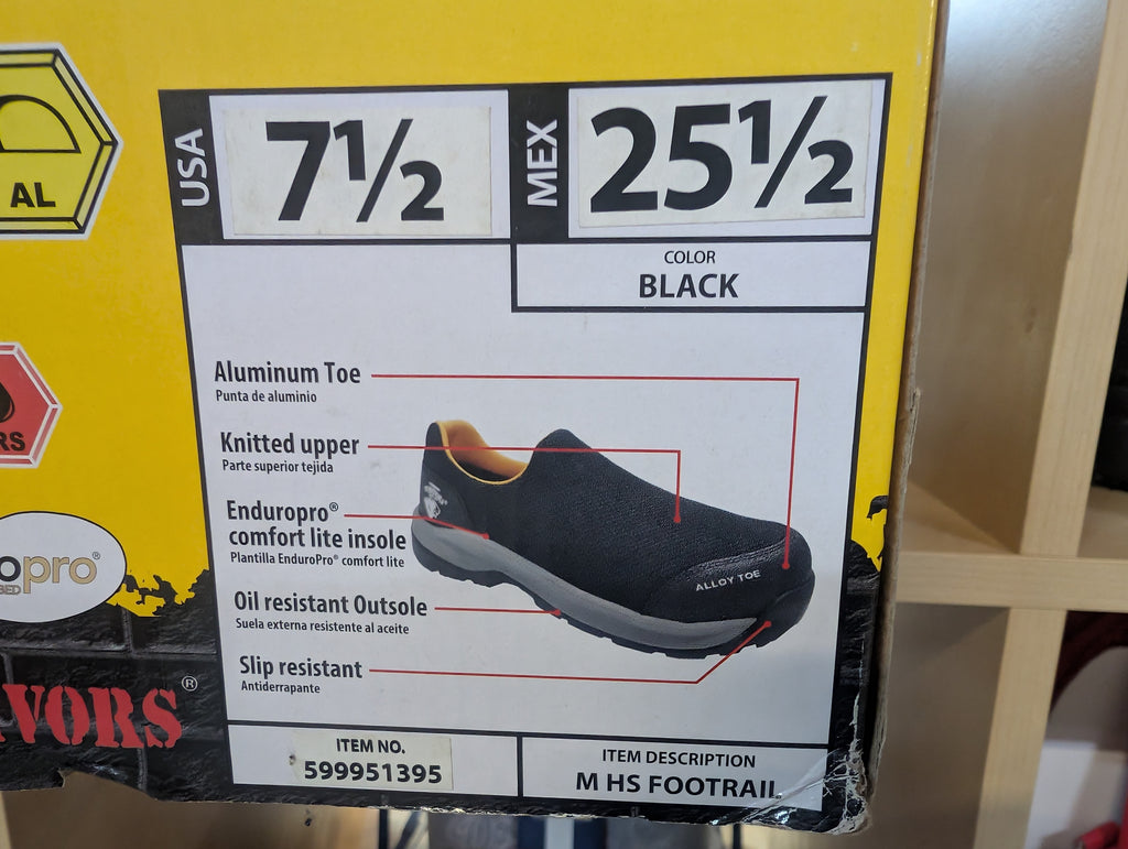 Herman Survivors Mens Alloy Toe Slip On Work Shoes Black Size 7.5 Safety Gear