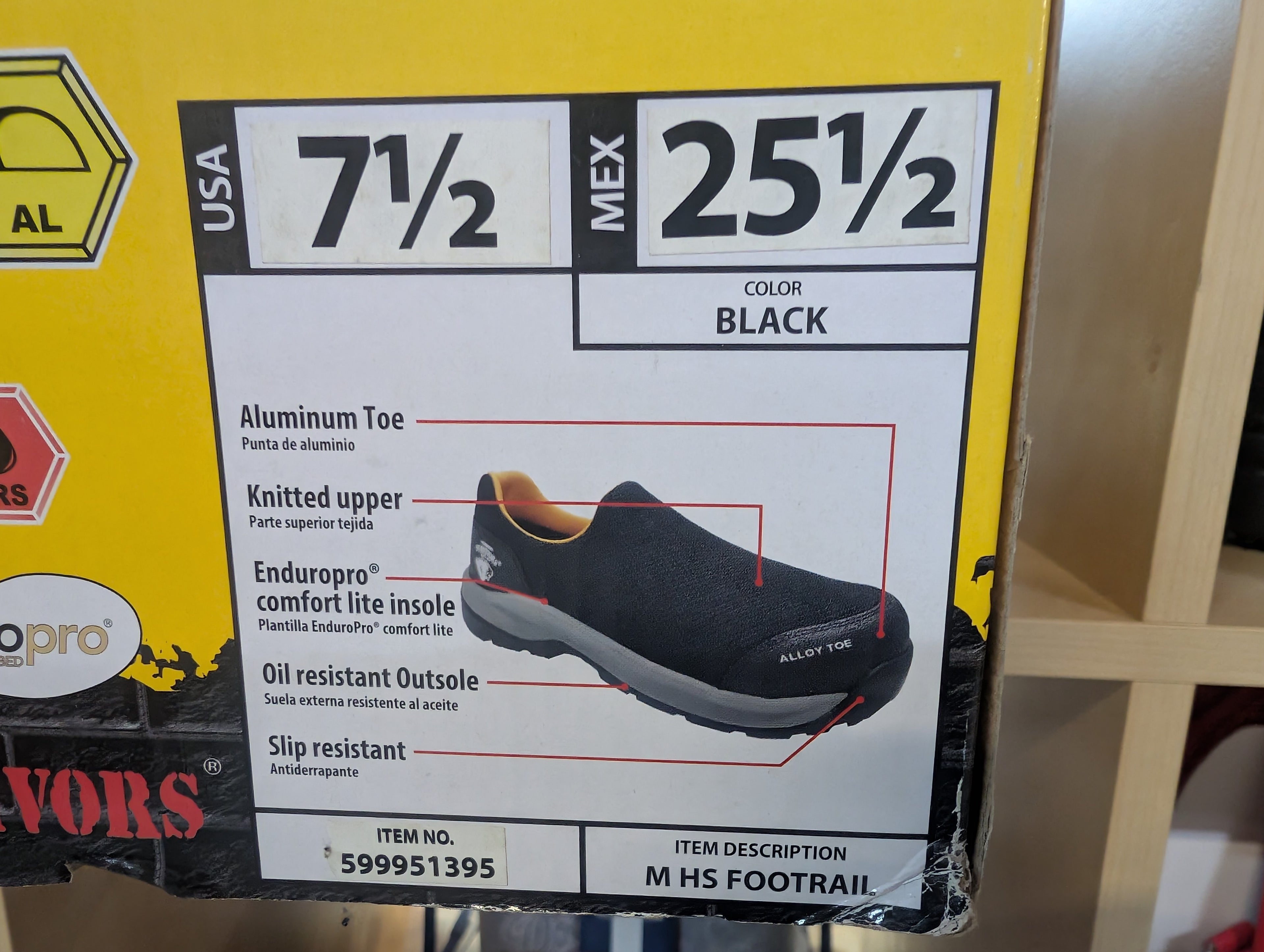 Herman Survivors Mens Alloy Toe Slip On Work Shoes Black Size 7.5 Safety Gear