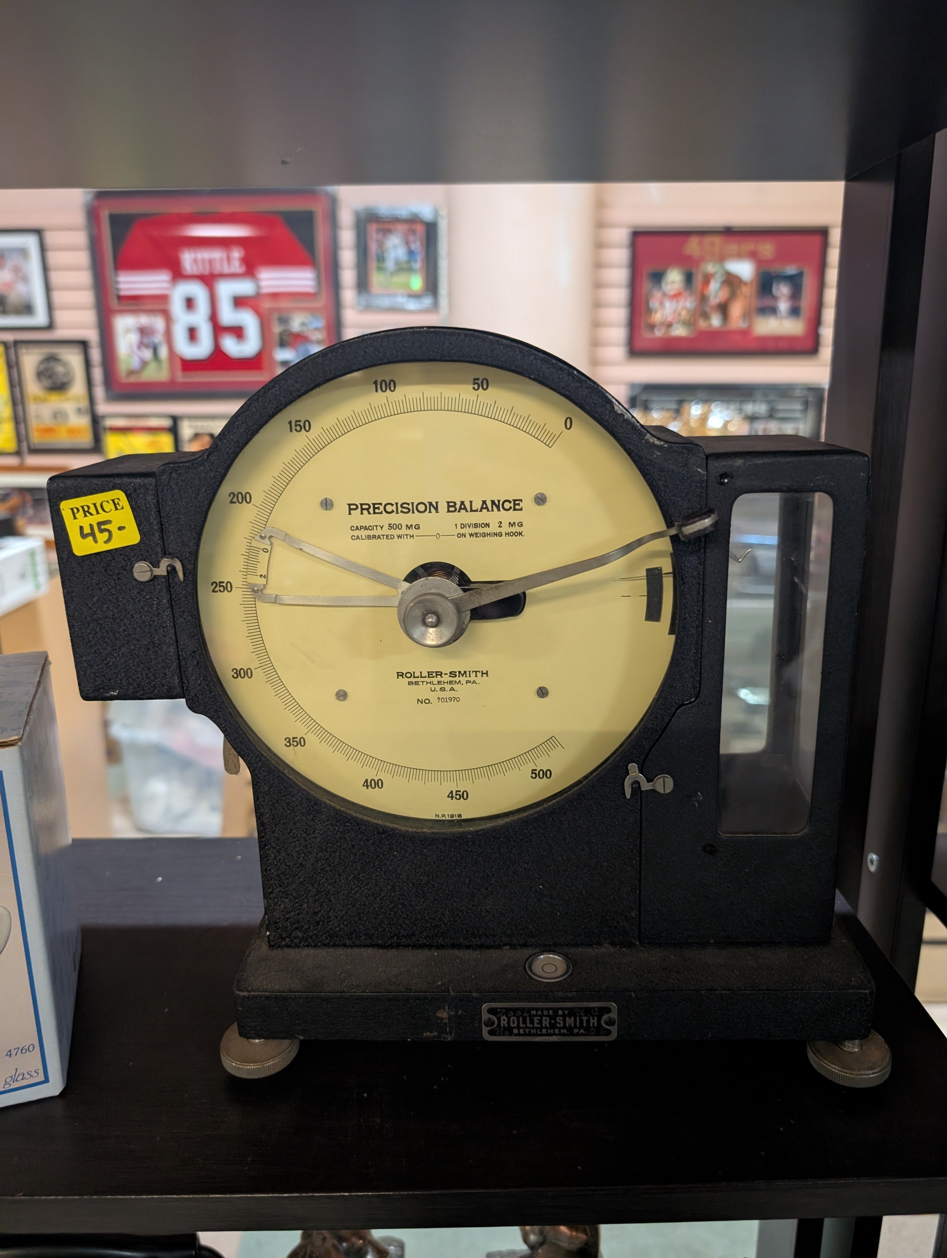 Vintage Roller Smith Precision Balance Laboratory Scale 500mg Instrument Antique
