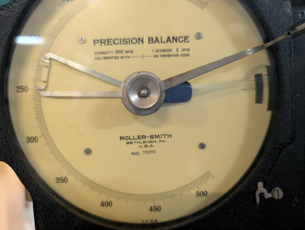 Vintage Roller Smith Precision Balance Laboratory Scale 500mg Instrument Antique