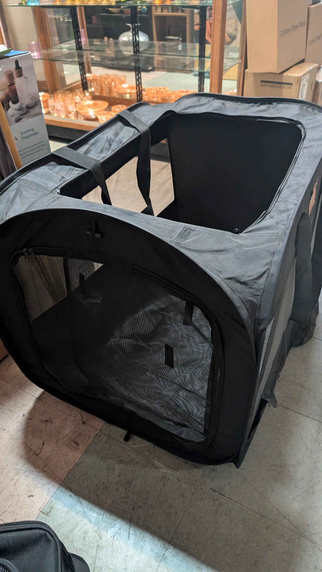 JOUHOU Soft Sided Dog Crate Portable Folding Pet Playpen Carrier Travel Kennel