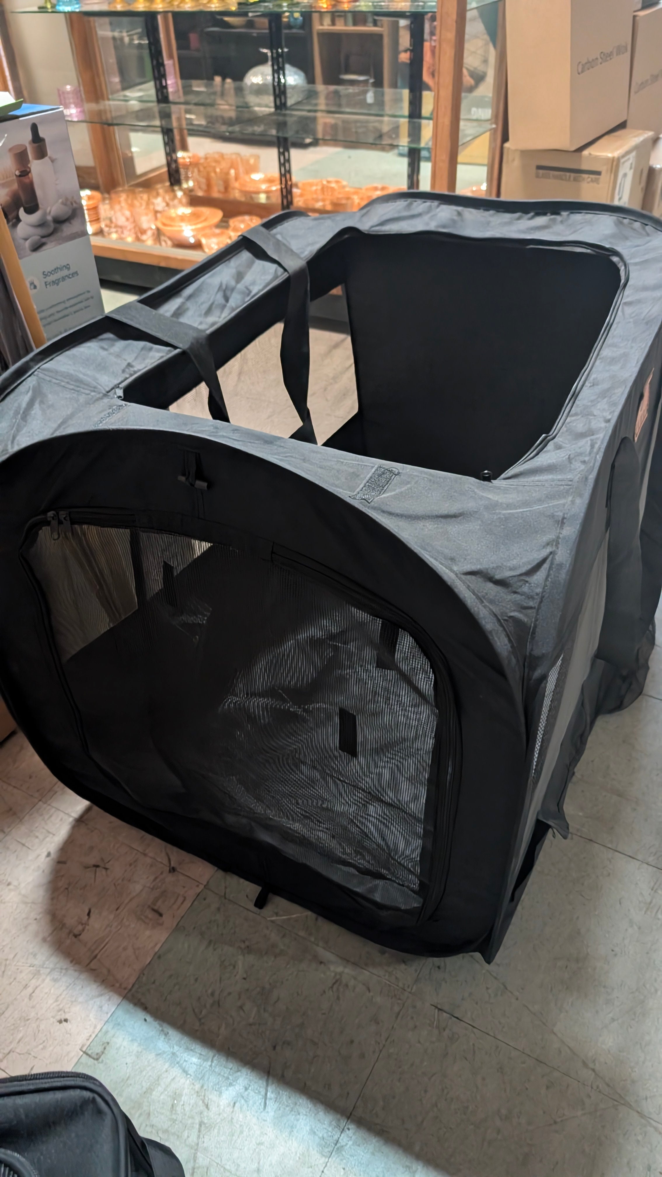 JOUHOU Soft Sided Dog Crate Portable Folding Pet Playpen Carrier Travel Kennel