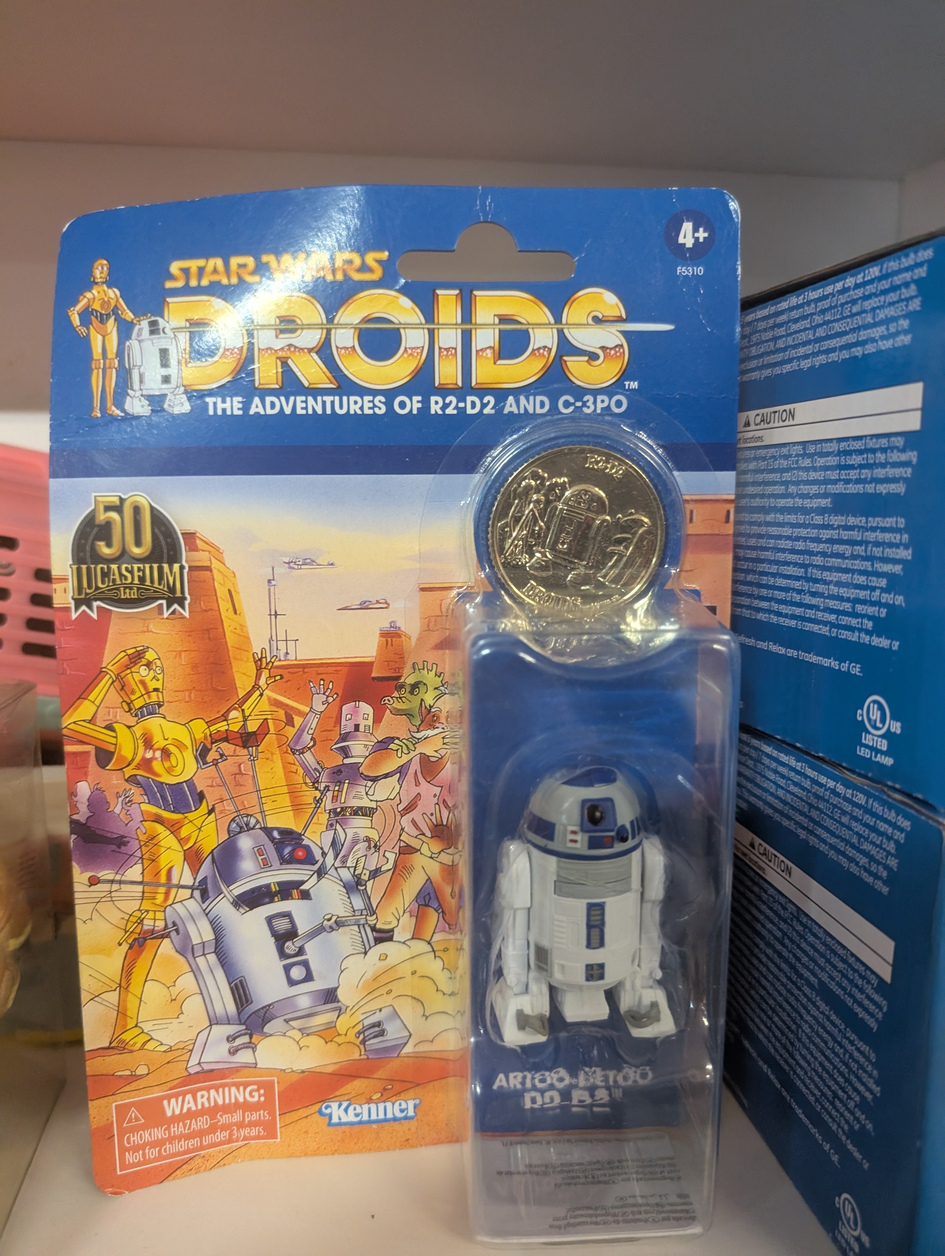 Vintage Star Wars Droids R2-D2 Kenner 50th Lucasfilm Coin Figure Collectible Toy