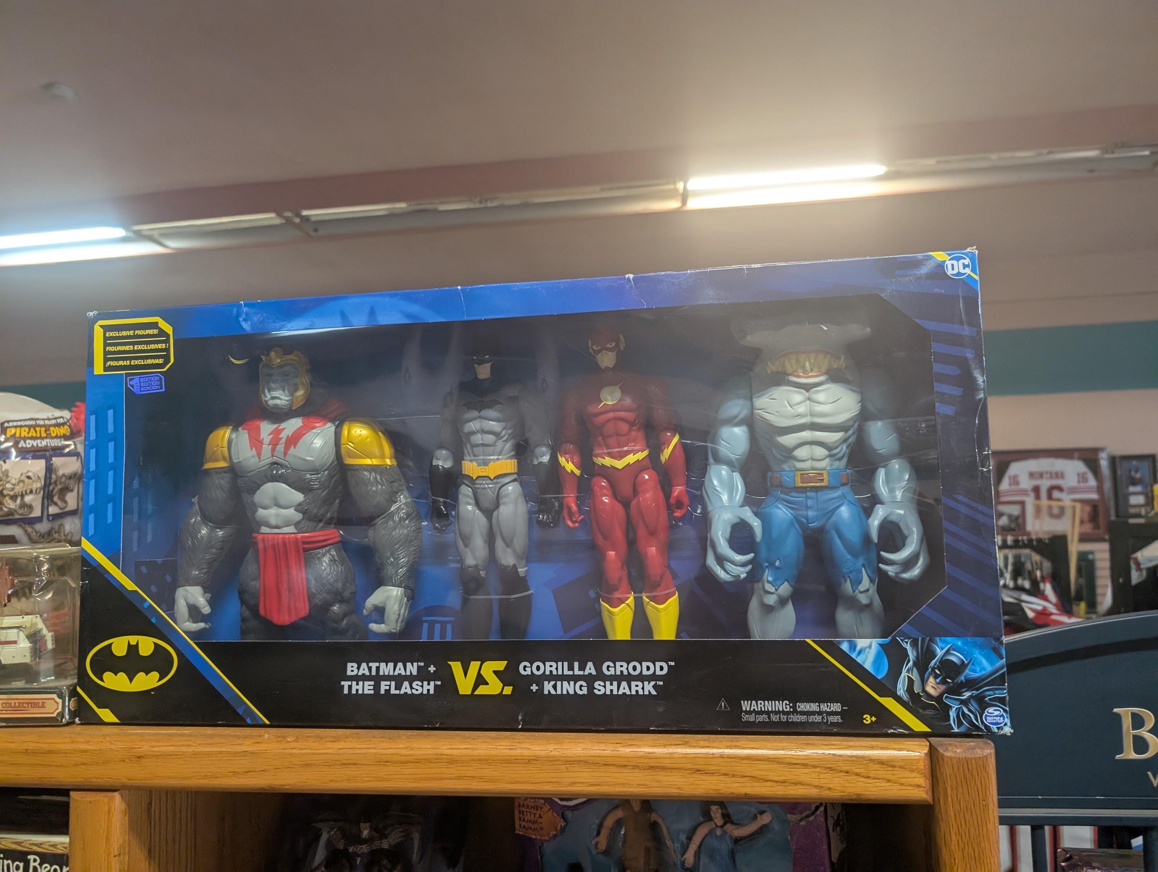 DC Batman The Flash Gorilla Grodd King Shark Action Figure Set New In Box Toy