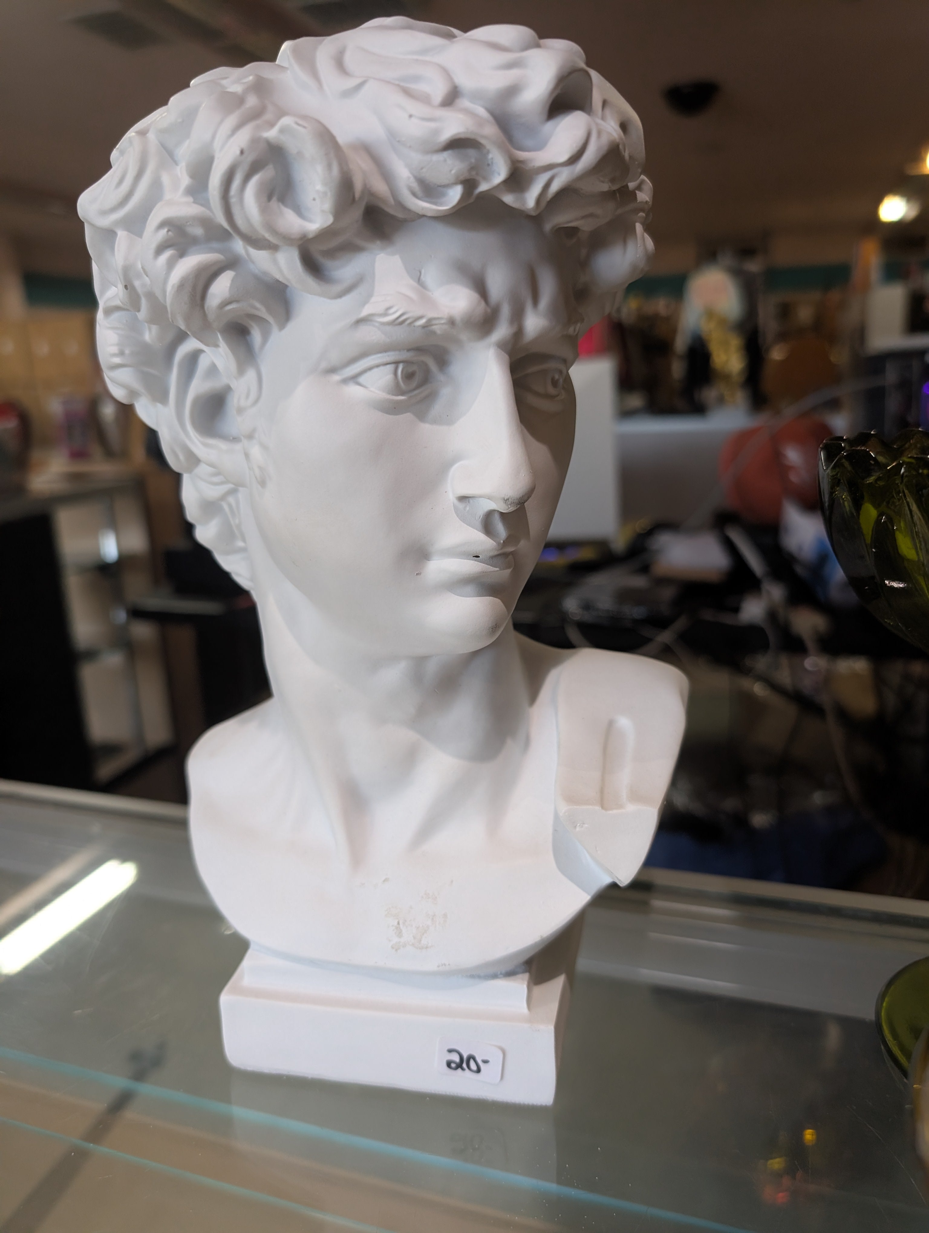 Classic David Style White Resin Bust Sculpture Decorative Art Display Figure