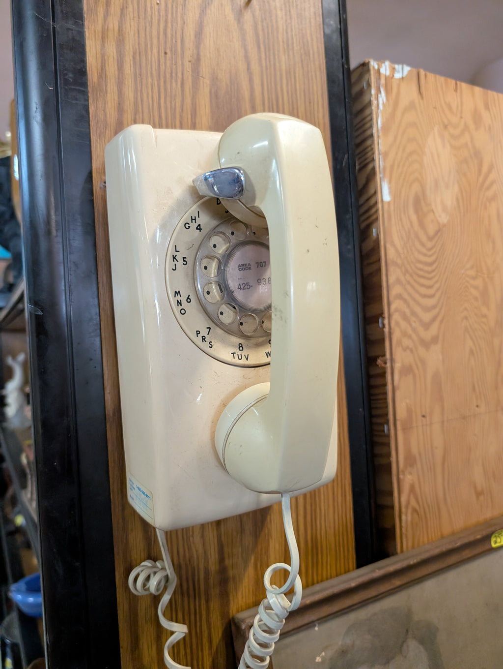 Vintage Bell System Western Electric Rotary Wall Telephone Ivory Working Classic