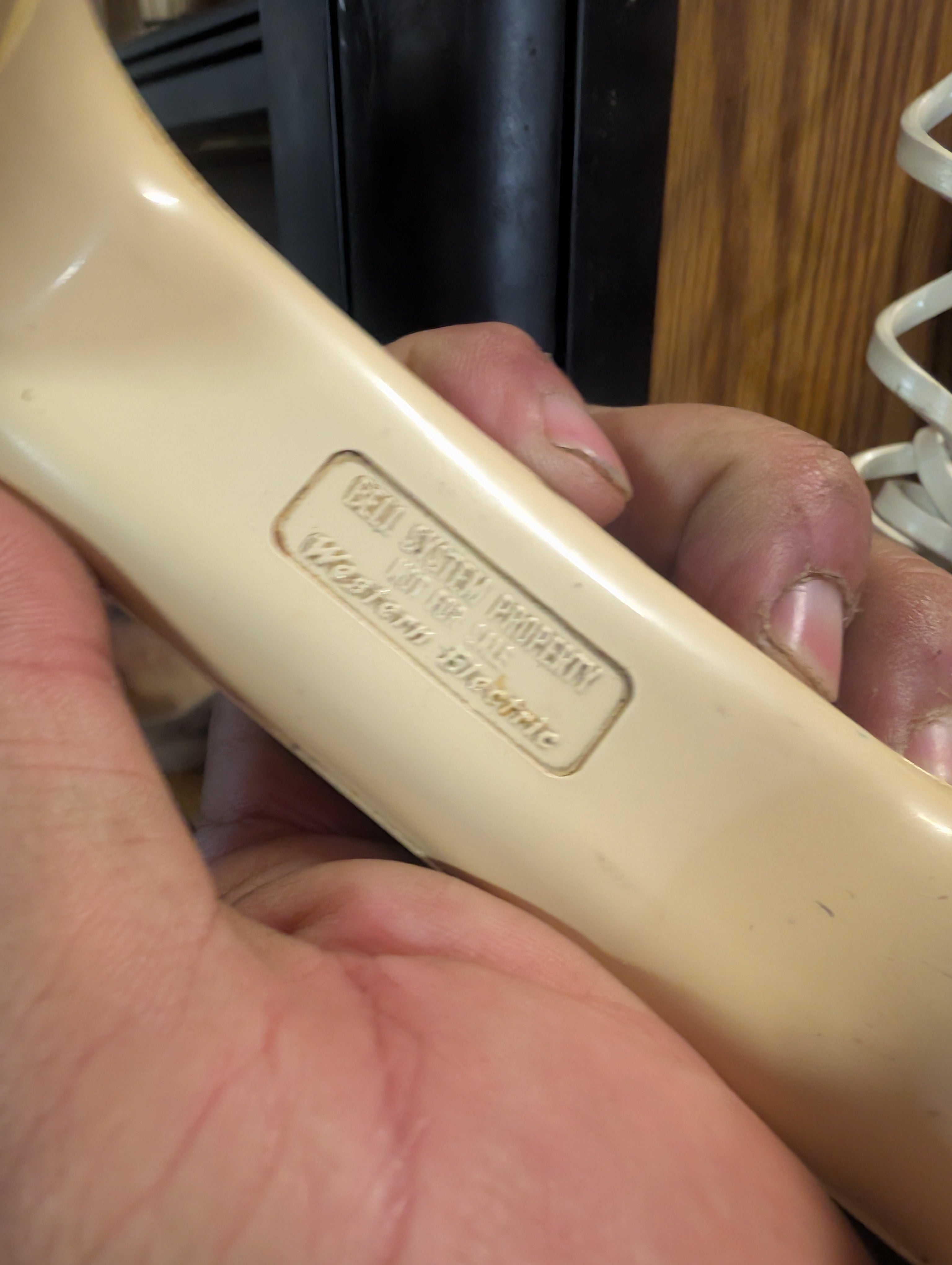 Vintage Bell System Western Electric Rotary Wall Telephone Ivory Working Classic