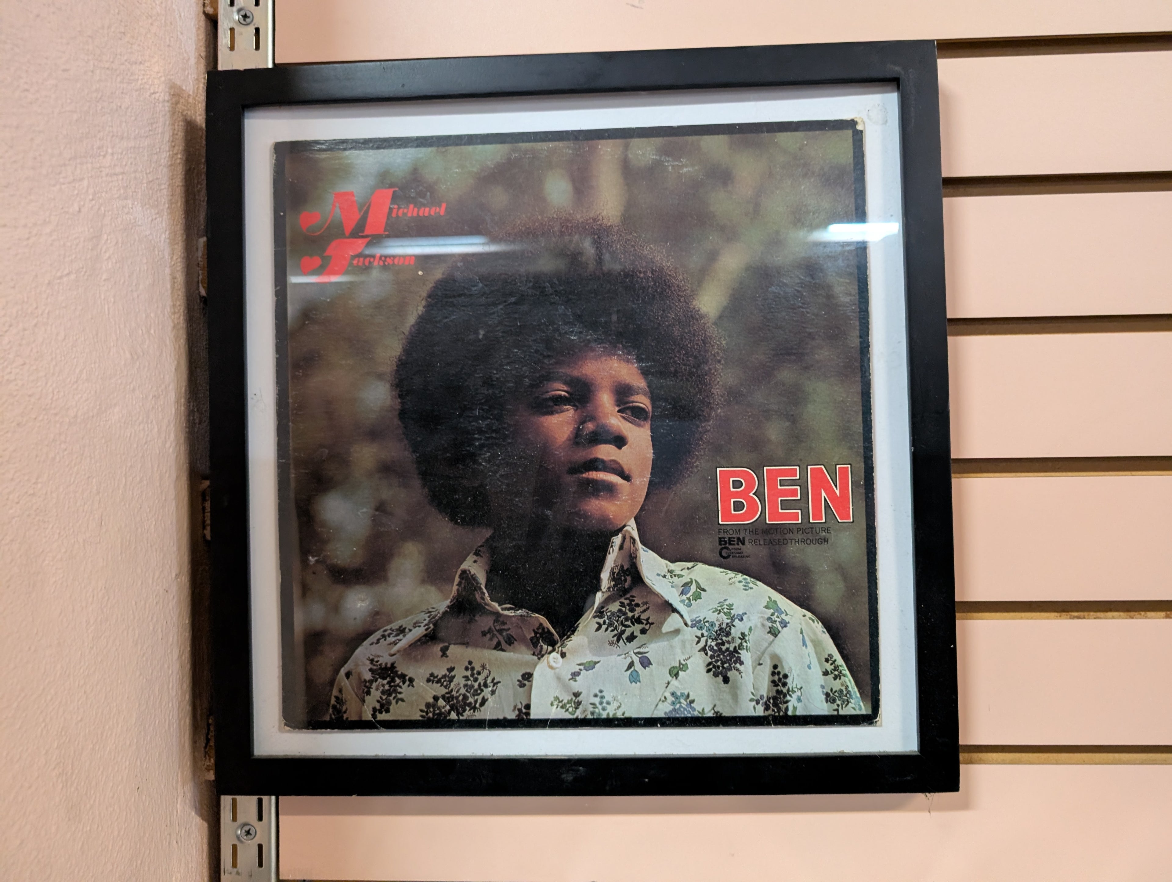 Vintage Michael Jackson Ben Framed Vinyl LP Soundtrack Album Pop Music Collectible