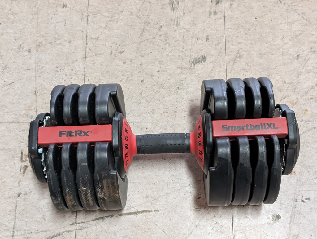 FitRx SmartBell XL Adjustable Dumbbell 5 To 90 Pound Home Gym Weight System