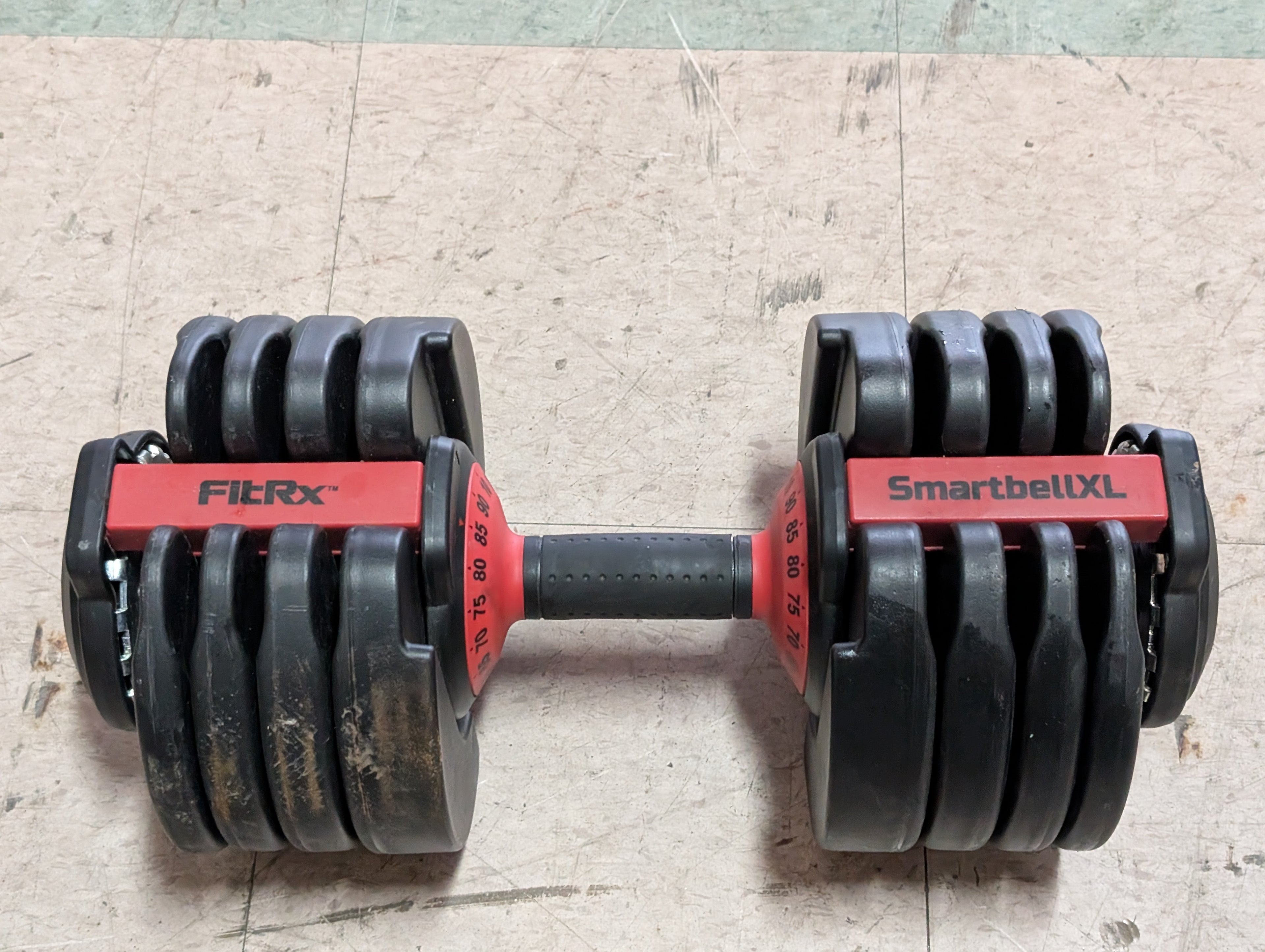 FitRx SmartBell XL Adjustable Dumbbell 5 To 90 Pound Home Gym Weight System